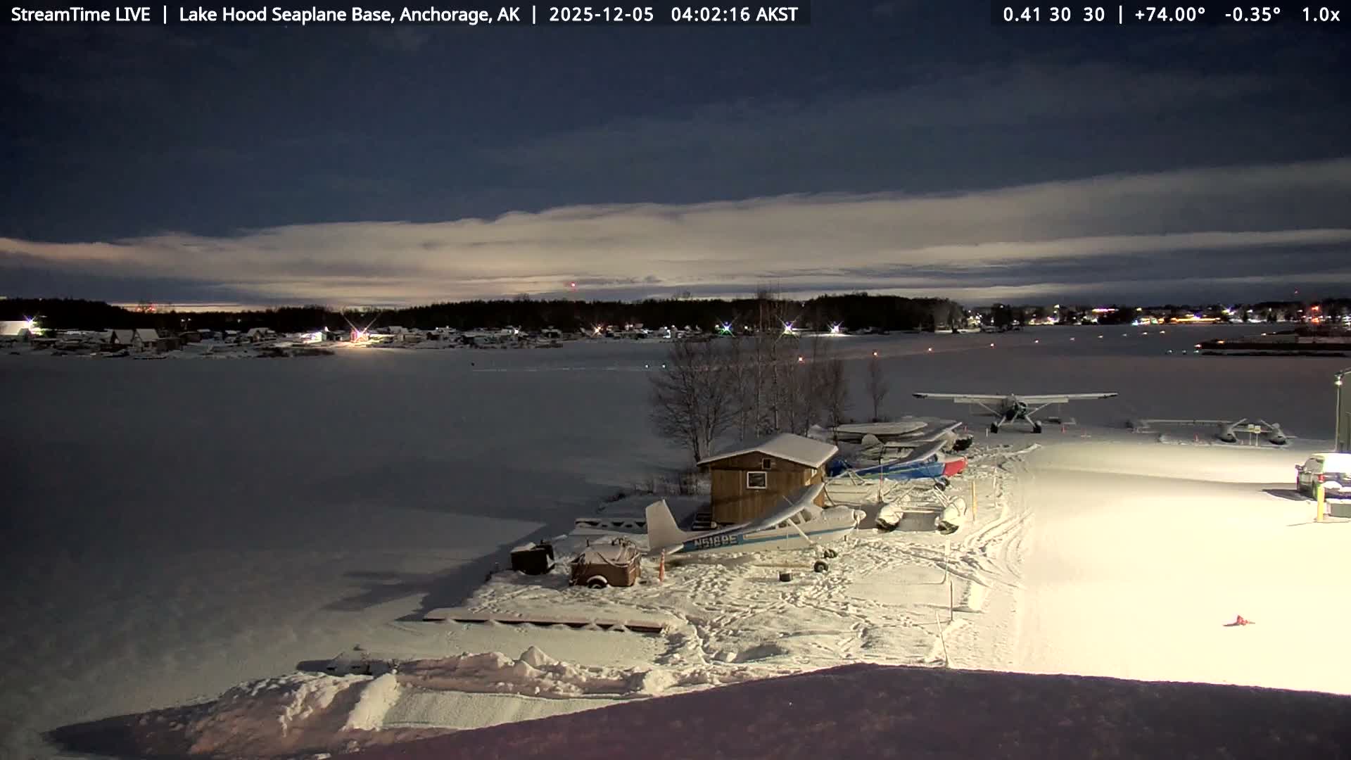 Anchorage, Lake Hood Seaplane Base / Ted Stevens International Airport Live Cam ANC / PANC - Turnagain, Anchorage, Alaska, USA