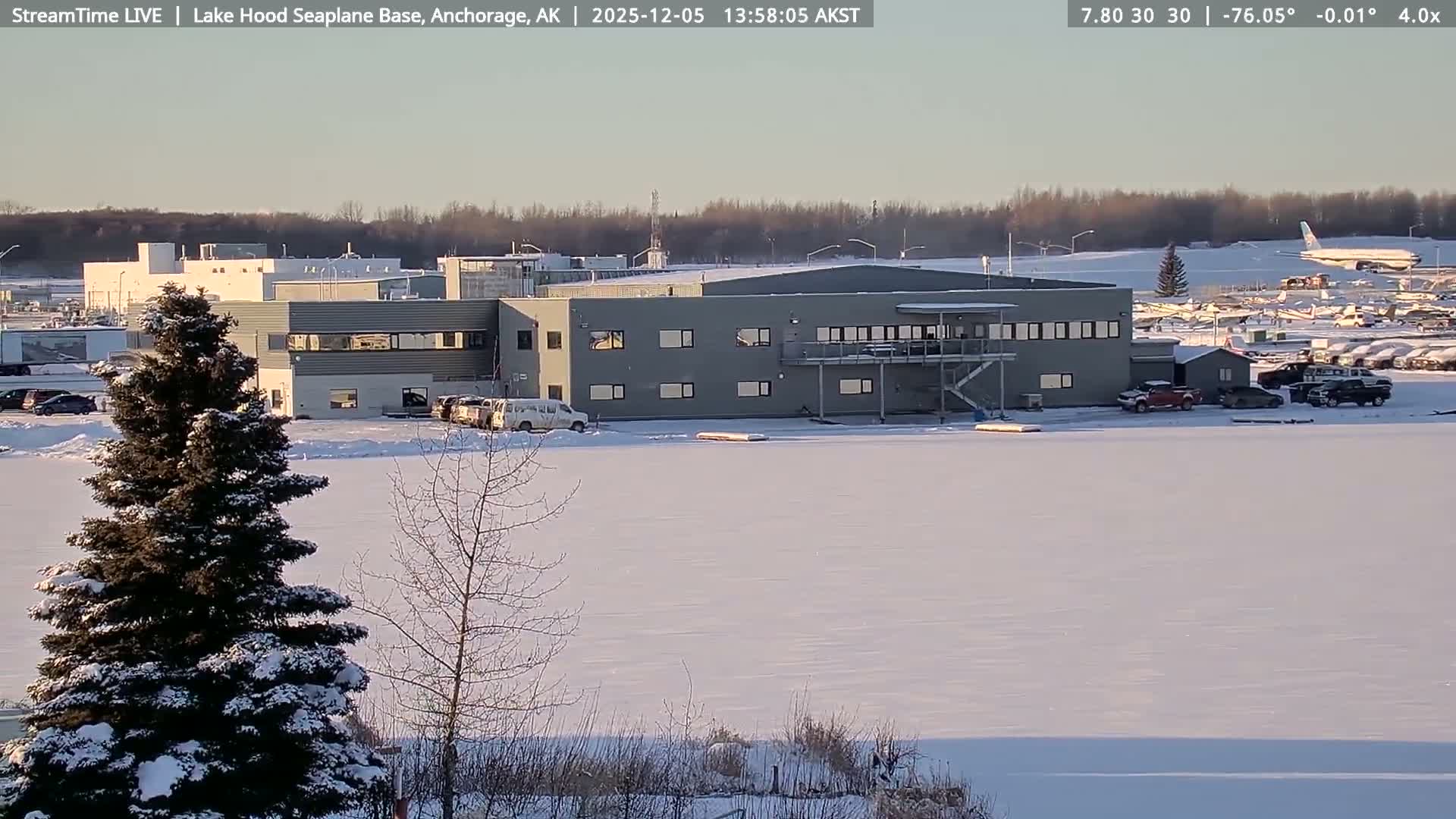 Anchorage, Lake Hood Seaplane Base / Ted Stevens International Airport Live Cam ANC / PANC - Turnagain, Anchorage, Alaska, USA