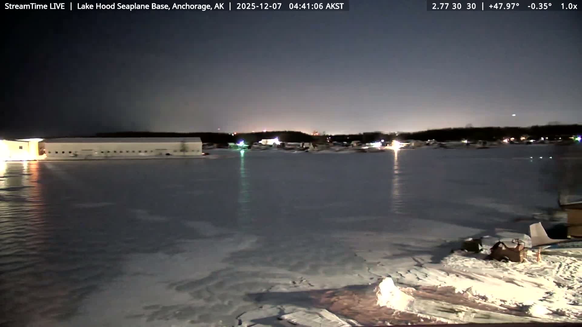 Anchorage, Lake Hood Seaplane Base / Ted Stevens International Airport Live Cam ANC / PANC - Turnagain, Anchorage, Alaska, USA