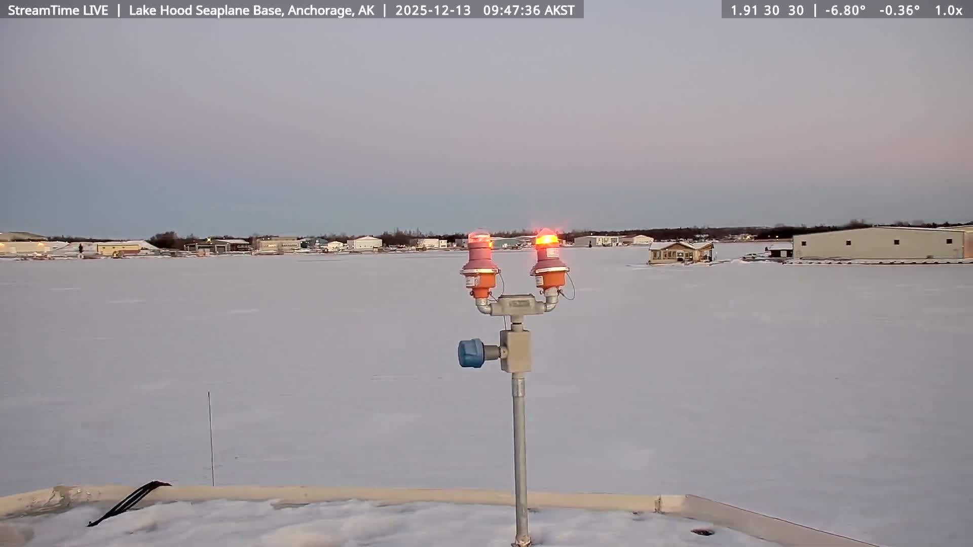 Anchorage, Lake Hood Seaplane Base / Ted Stevens International Airport Live Cam ANC / PANC - Turnagain, Anchorage, Alaska, USA