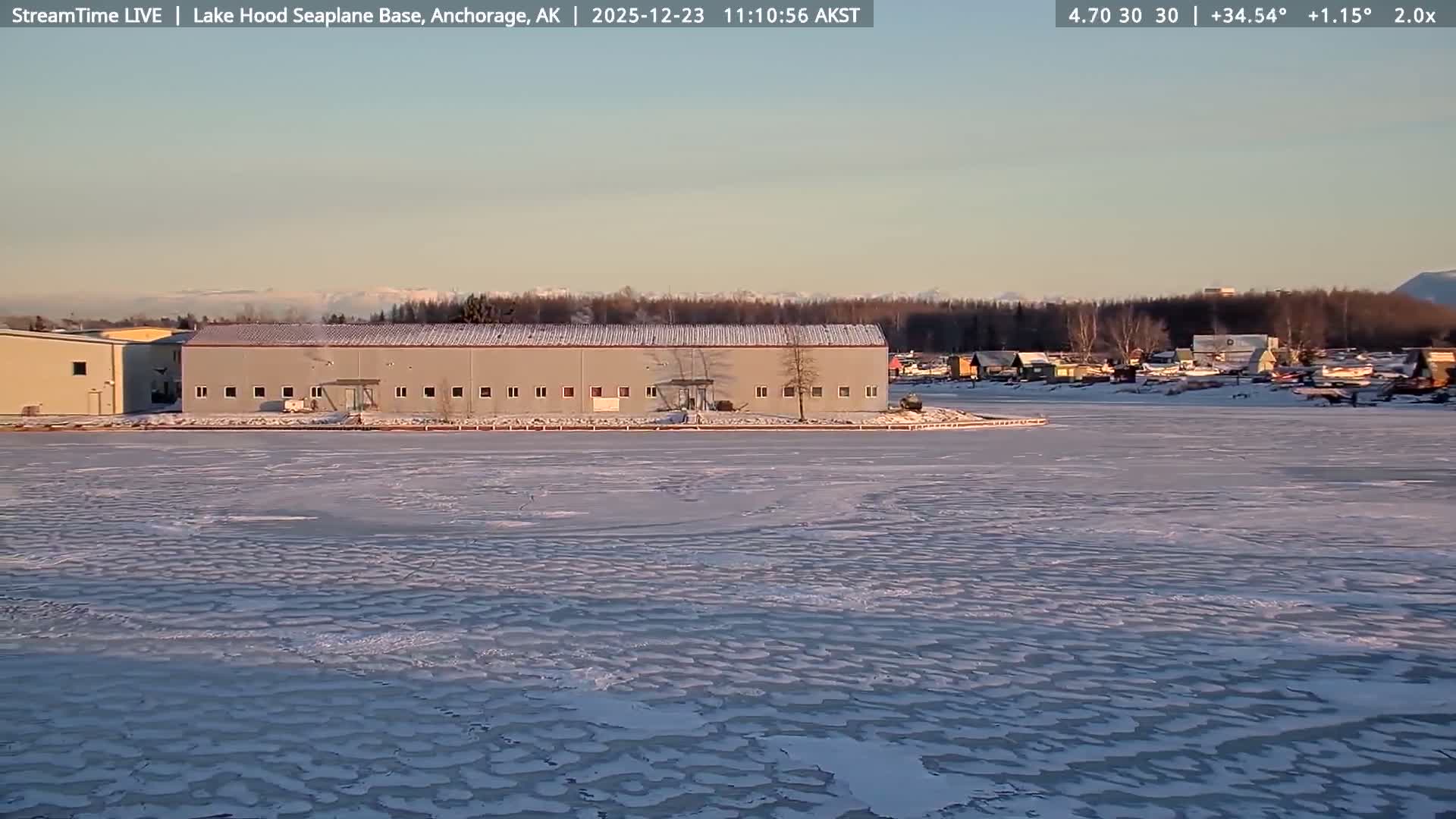 Anchorage, Lake Hood Seaplane Base / Ted Stevens International Airport Live Cam ANC / PANC - Turnagain, Anchorage, Alaska, USA