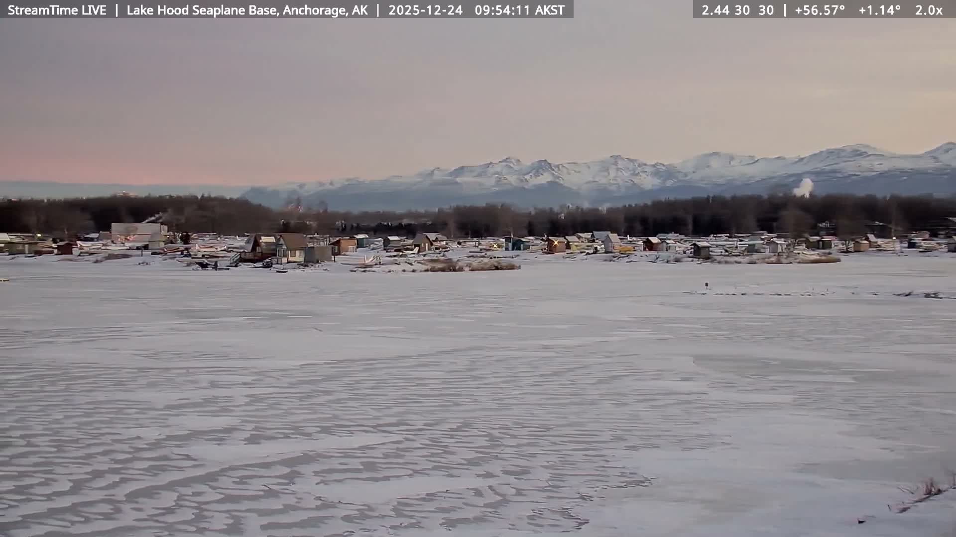 Anchorage, Lake Hood Seaplane Base / Ted Stevens International Airport Live Cam ANC / PANC - Turnagain, Anchorage, Alaska, USA