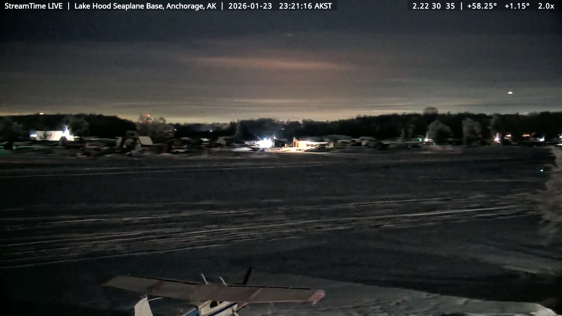 Anchorage, Lake Hood Seaplane Base / Ted Stevens International Airport Live Cam ANC / PANC - Turnagain, Anchorage, Alaska, USA