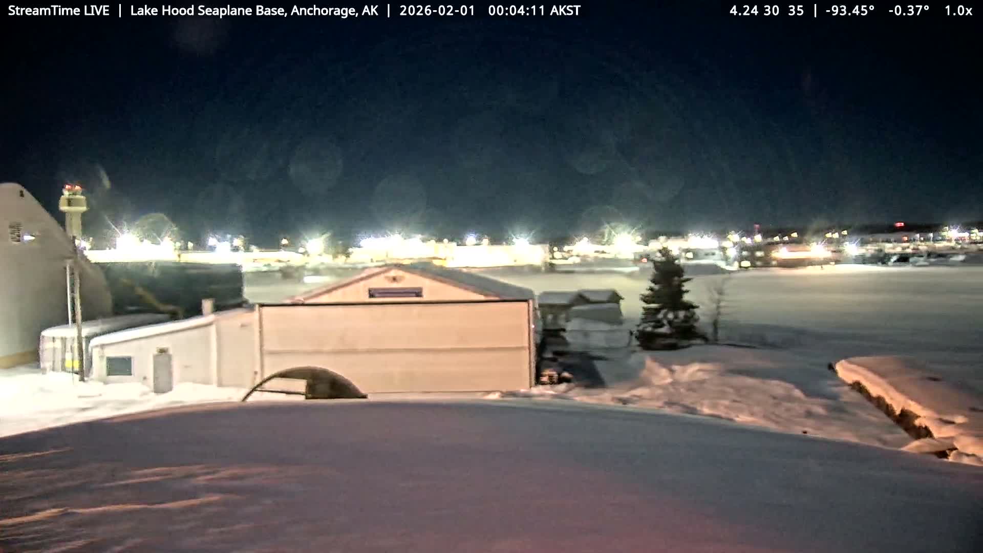 Anchorage, Lake Hood Seaplane Base / Ted Stevens International Airport Live Cam ANC / PANC - Turnagain, Anchorage, Alaska, USA