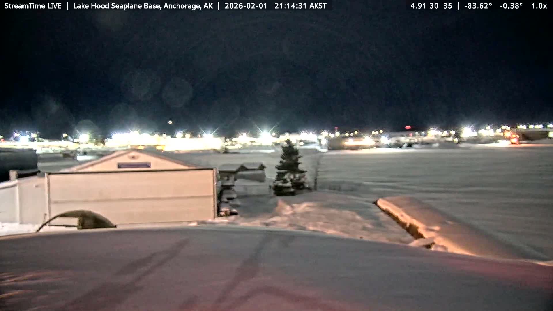 Anchorage, Lake Hood Seaplane Base / Ted Stevens International Airport Live Cam ANC / PANC - Turnagain, Anchorage, Alaska, USA