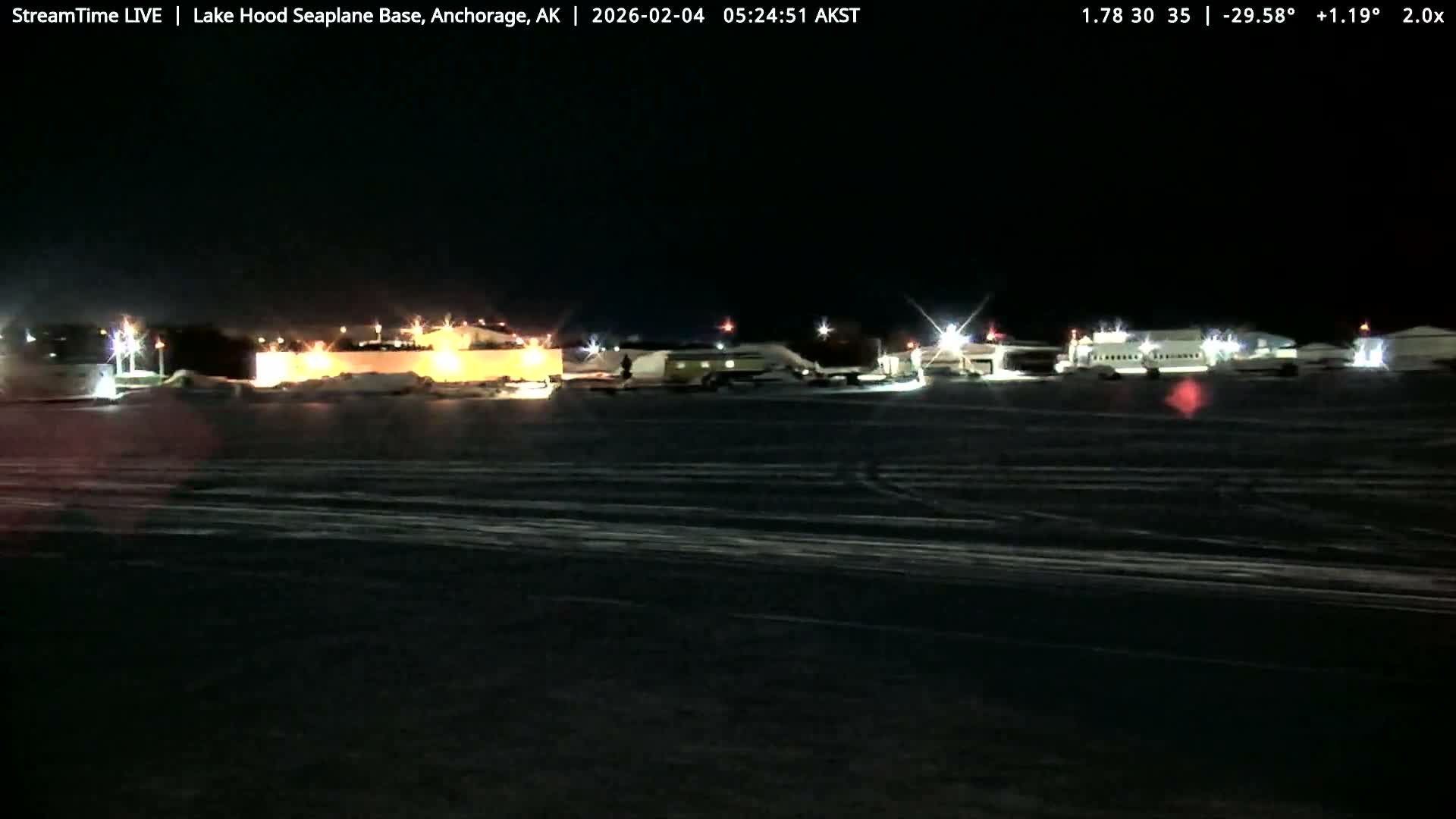 Anchorage, Lake Hood Seaplane Base / Ted Stevens International Airport Live Cam ANC / PANC - Turnagain, Anchorage, Alaska, USA
