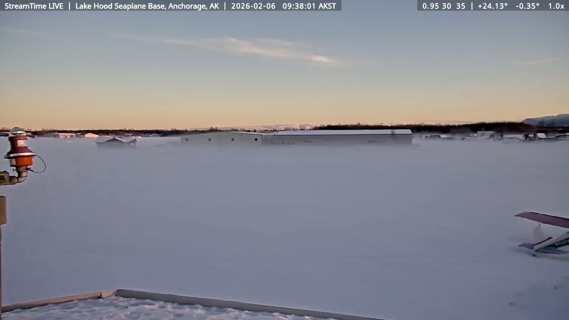 Anchorage, Lake Hood Seaplane Base / Ted Stevens International Airport Live Cam ANC / PANC - Turnagain, Anchorage, Alaska, USA