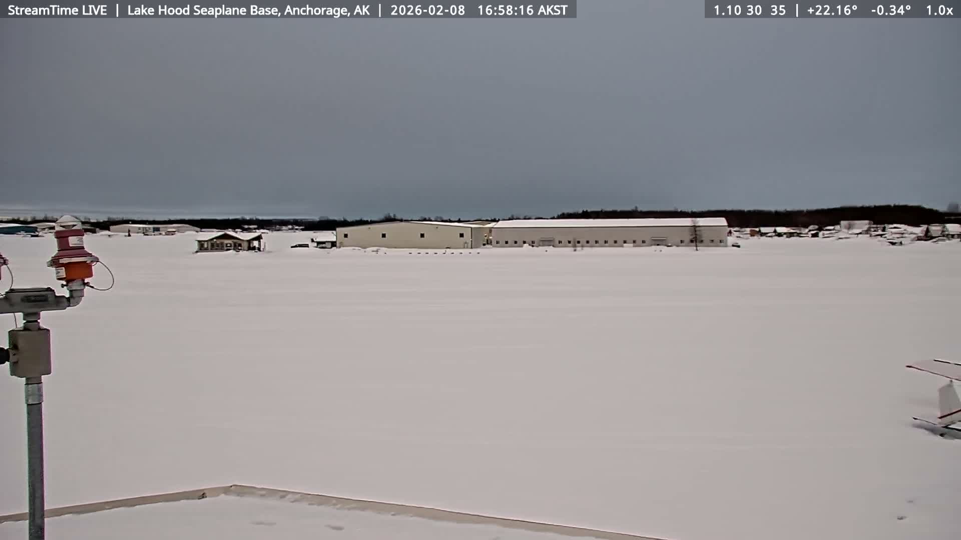 Anchorage, Lake Hood Seaplane Base / Ted Stevens International Airport Live Cam ANC / PANC - Turnagain, Anchorage, Alaska, USA