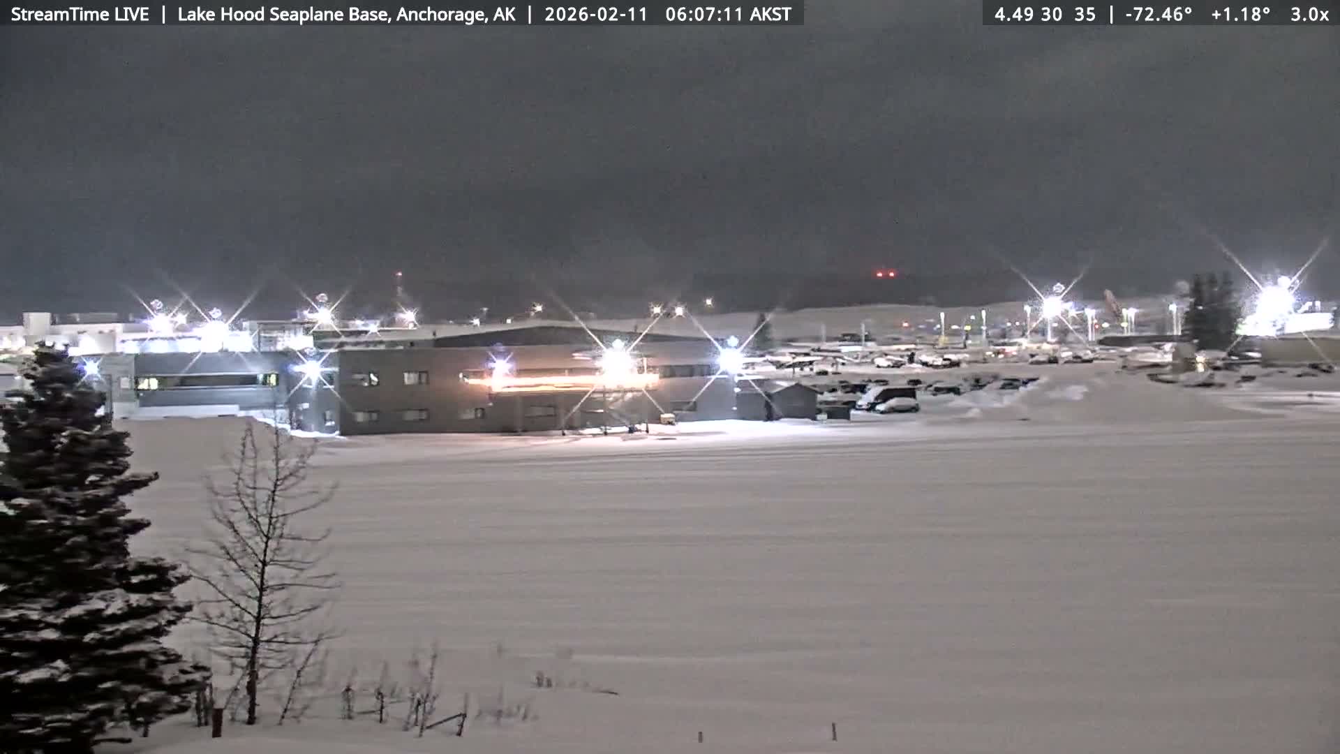 Anchorage, Lake Hood Seaplane Base / Ted Stevens International Airport Live Cam ANC / PANC - Turnagain, Anchorage, Alaska, USA