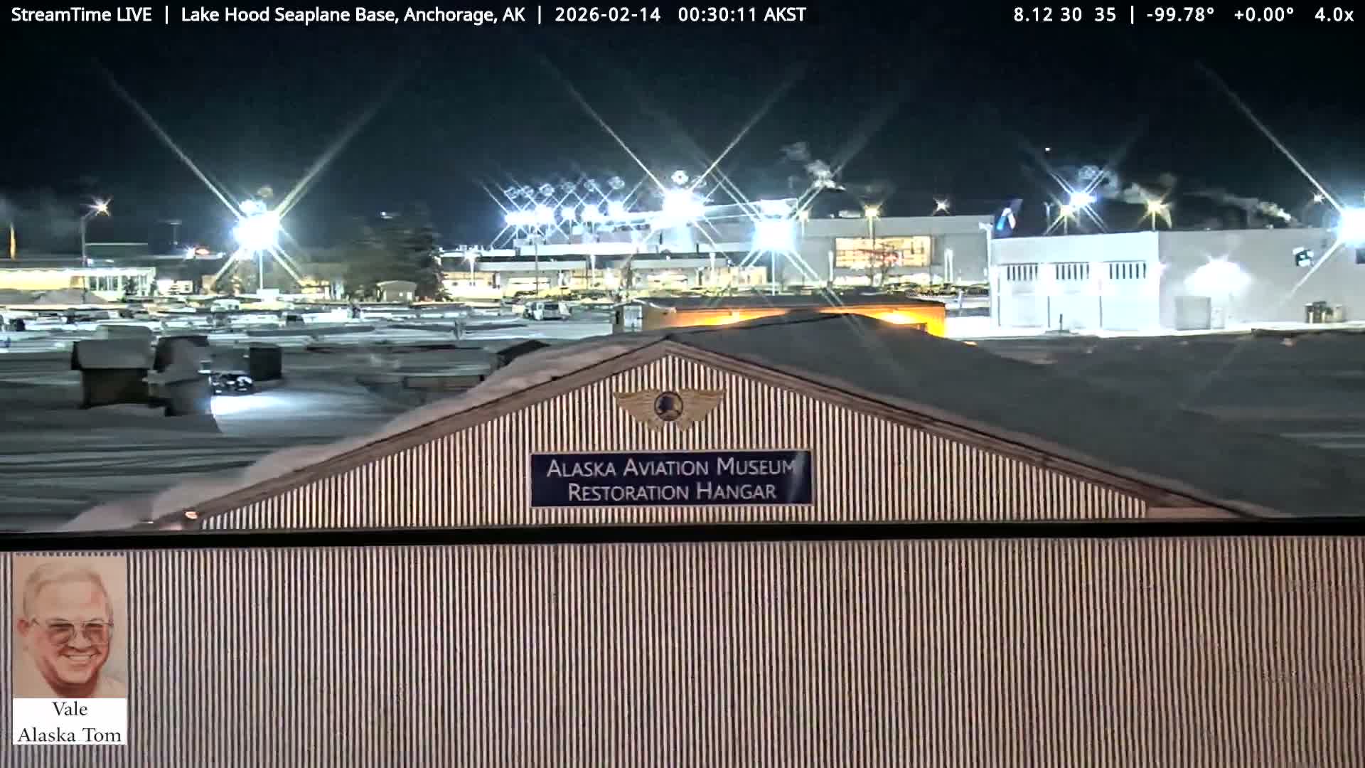 Anchorage, Lake Hood Seaplane Base / Ted Stevens International Airport Live Cam ANC / PANC - Turnagain, Anchorage, Alaska, USA