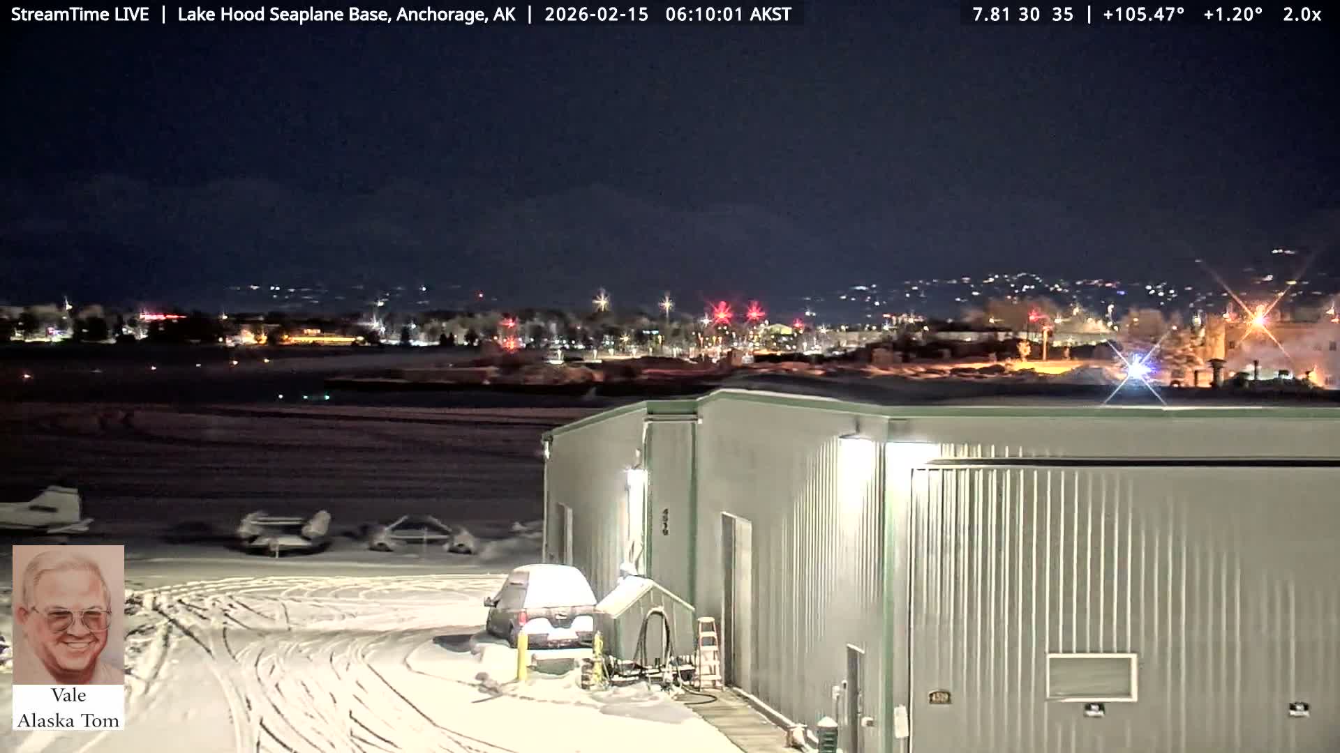 Anchorage, Lake Hood Seaplane Base / Ted Stevens International Airport Live Cam ANC / PANC - Turnagain, Anchorage, Alaska, USA