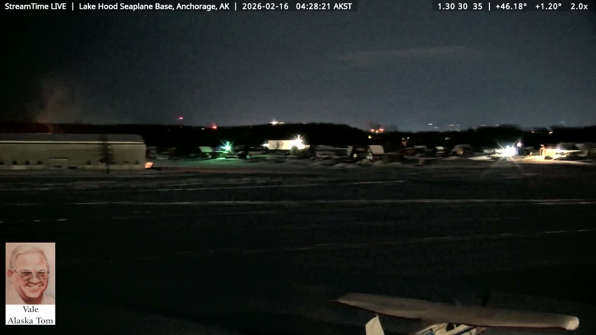 Anchorage, Lake Hood Seaplane Base / Ted Stevens International Airport Live Cam ANC / PANC - Turnagain, Anchorage, Alaska, USA