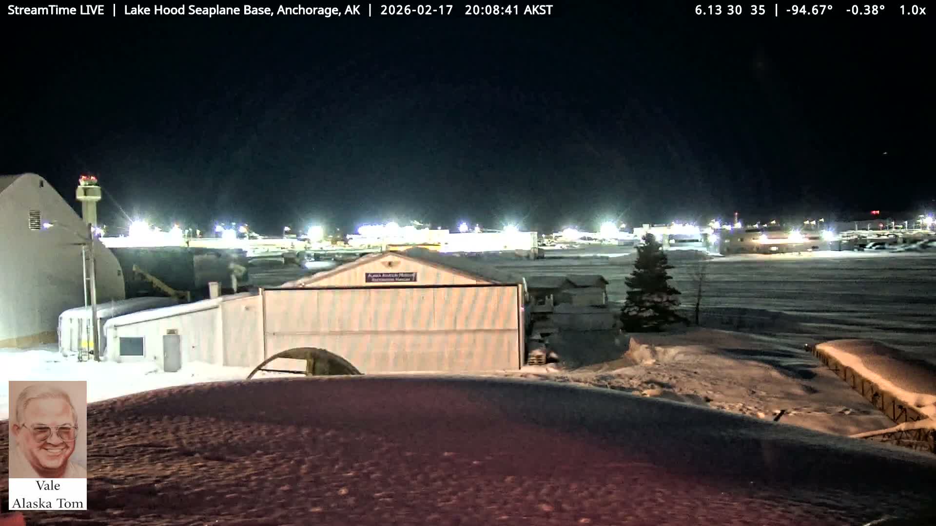 Anchorage, Lake Hood Seaplane Base / Ted Stevens International Airport Live Cam ANC / PANC - Turnagain, Anchorage, Alaska, USA