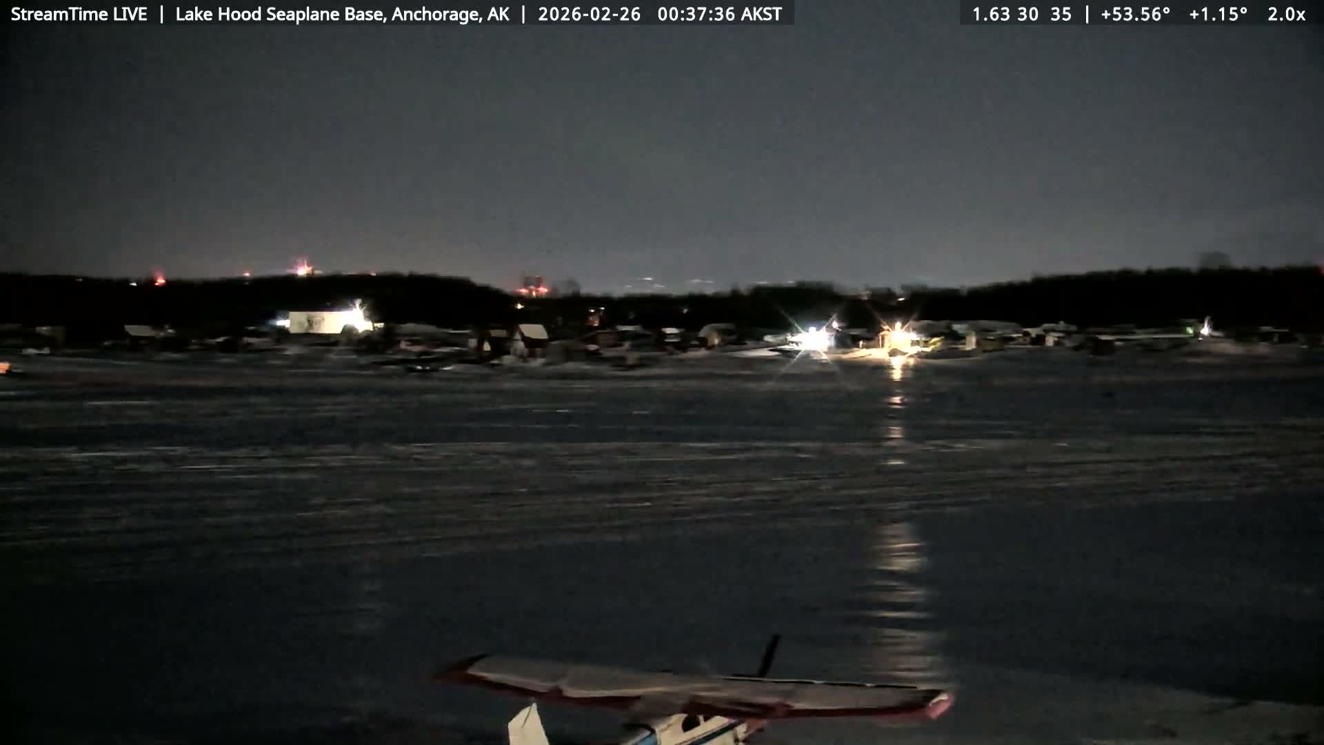 Anchorage, Lake Hood Seaplane Base / Ted Stevens International Airport Live Cam ANC / PANC - Turnagain, Anchorage, Alaska, USA