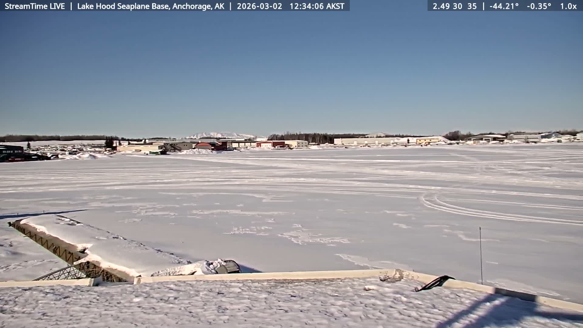 Anchorage, Lake Hood Seaplane Base / Ted Stevens International Airport Live Cam ANC / PANC - Turnagain, Anchorage, Alaska, USA