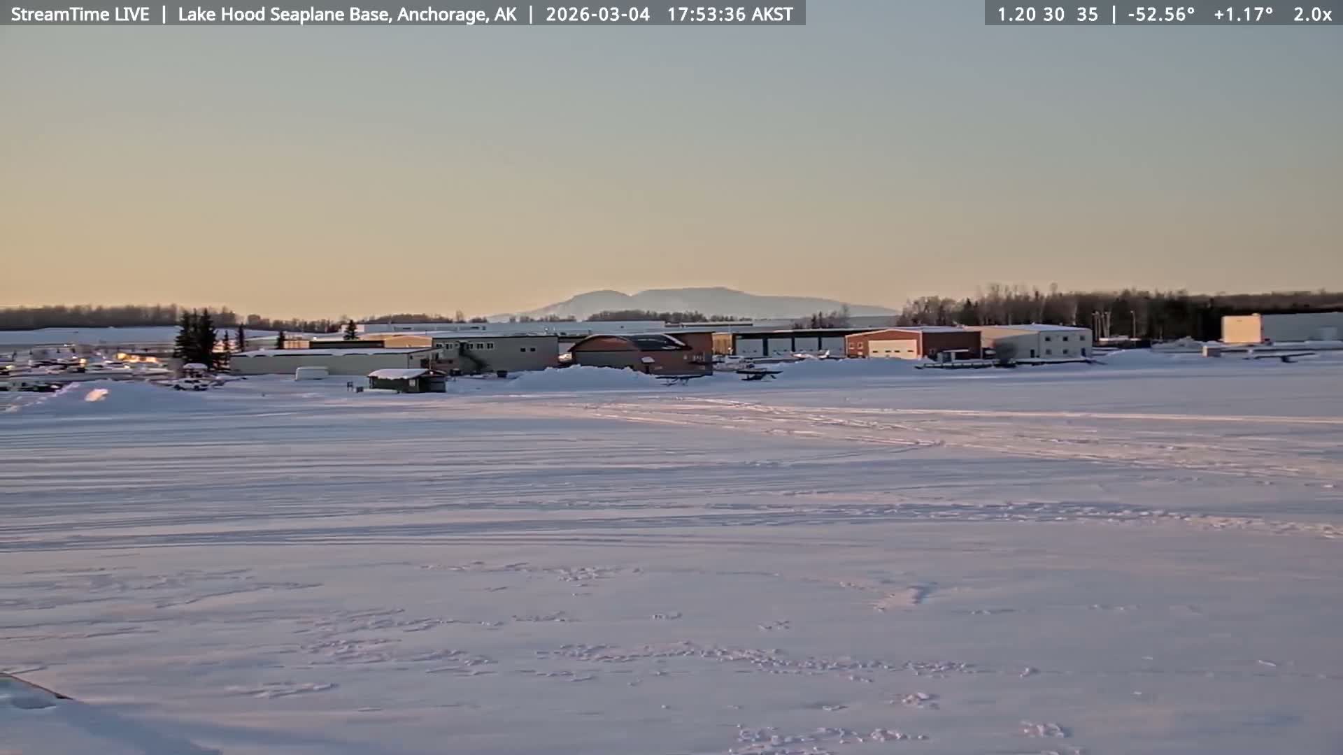 Anchorage, Lake Hood Seaplane Base / Ted Stevens International Airport Live Cam ANC / PANC - Turnagain, Anchorage, Alaska, USA