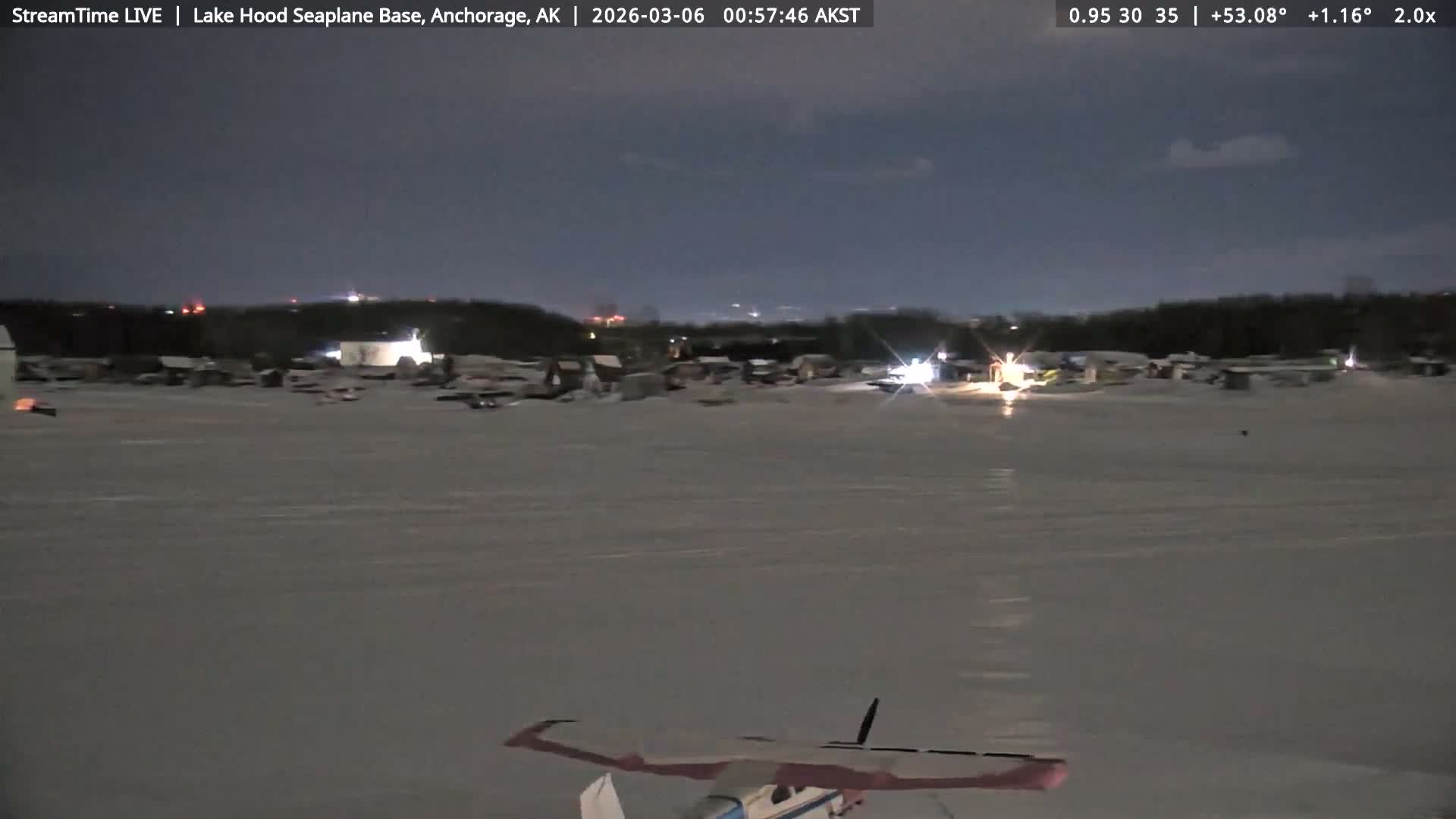 Anchorage, Lake Hood Seaplane Base / Ted Stevens International Airport Live Cam ANC / PANC - Turnagain, Anchorage, Alaska, USA