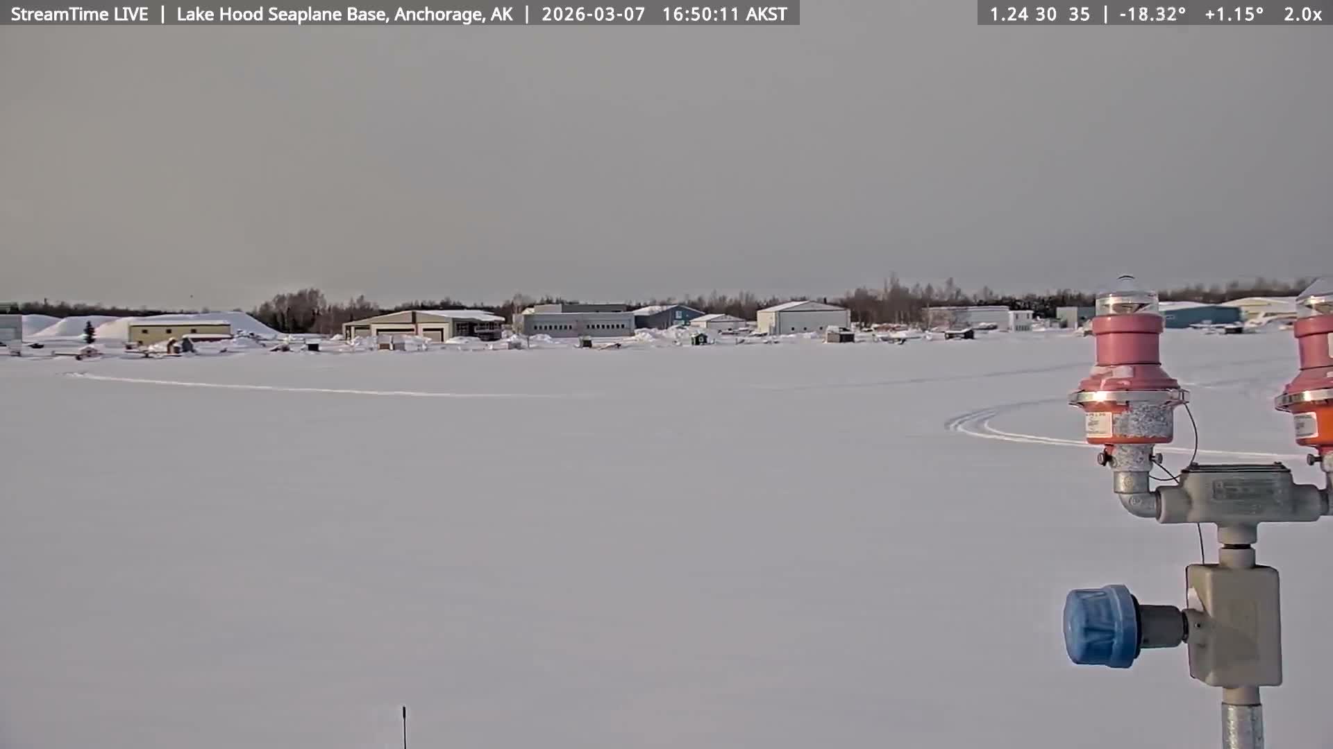 Anchorage, Lake Hood Seaplane Base / Ted Stevens International Airport Live Cam ANC / PANC - Turnagain, Anchorage, Alaska, USA