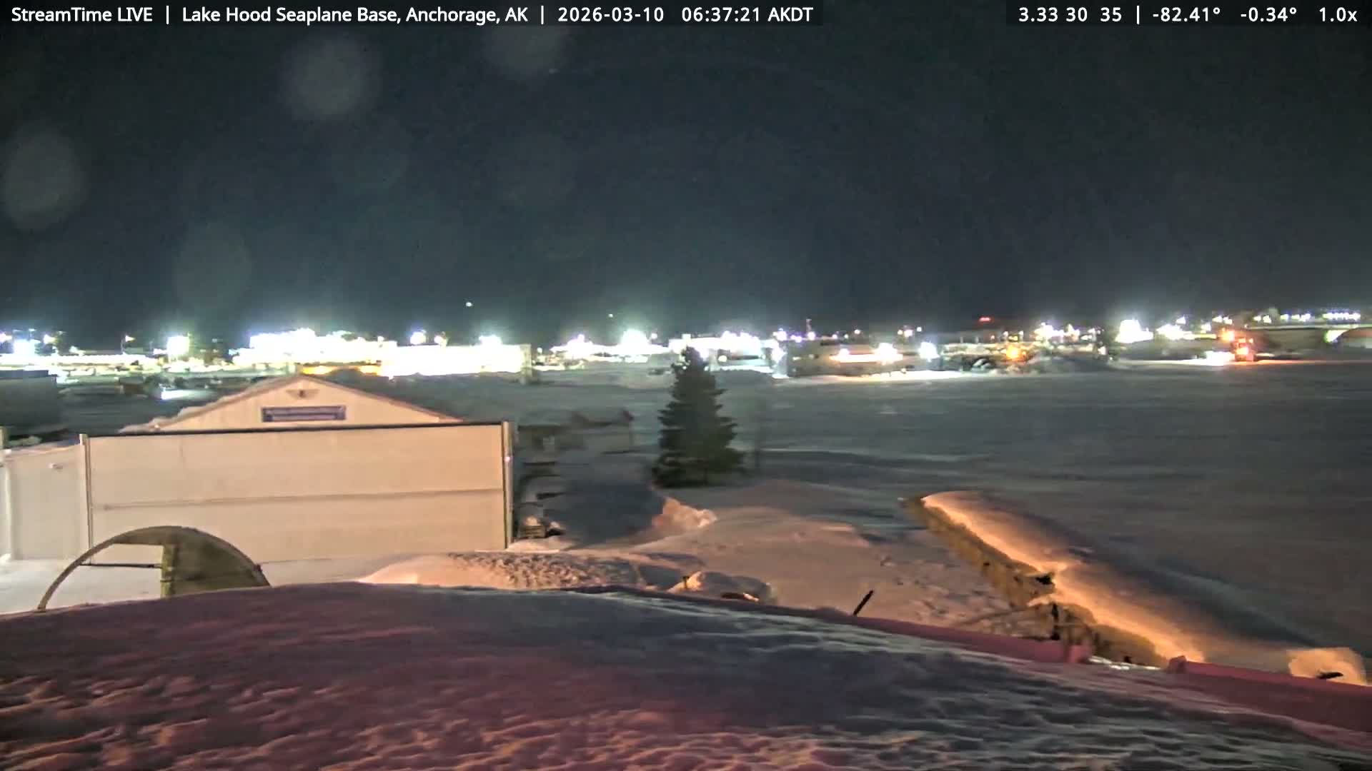 Anchorage, Lake Hood Seaplane Base / Ted Stevens International Airport Live Cam ANC / PANC - Turnagain, Anchorage, Alaska, USA