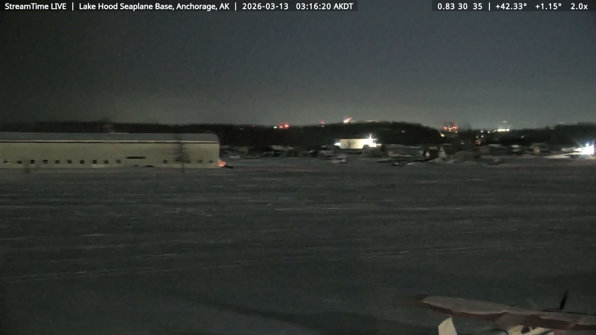 Anchorage, Lake Hood Seaplane Base / Ted Stevens International Airport Live Cam ANC / PANC - Turnagain, Anchorage, Alaska, USA
