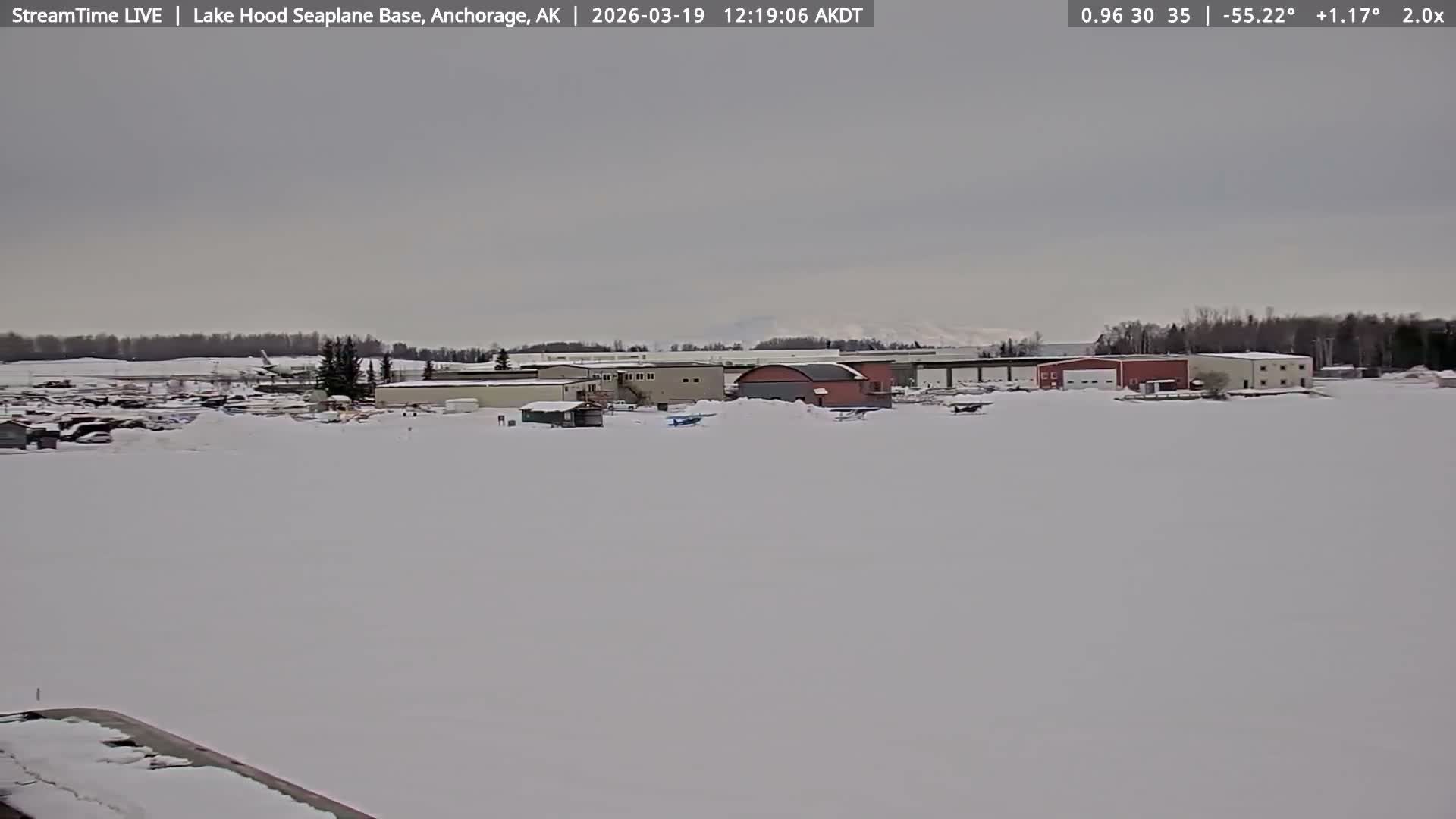 Anchorage, Lake Hood Seaplane Base / Ted Stevens International Airport Live Cam ANC / PANC - Turnagain, Anchorage, Alaska, USA