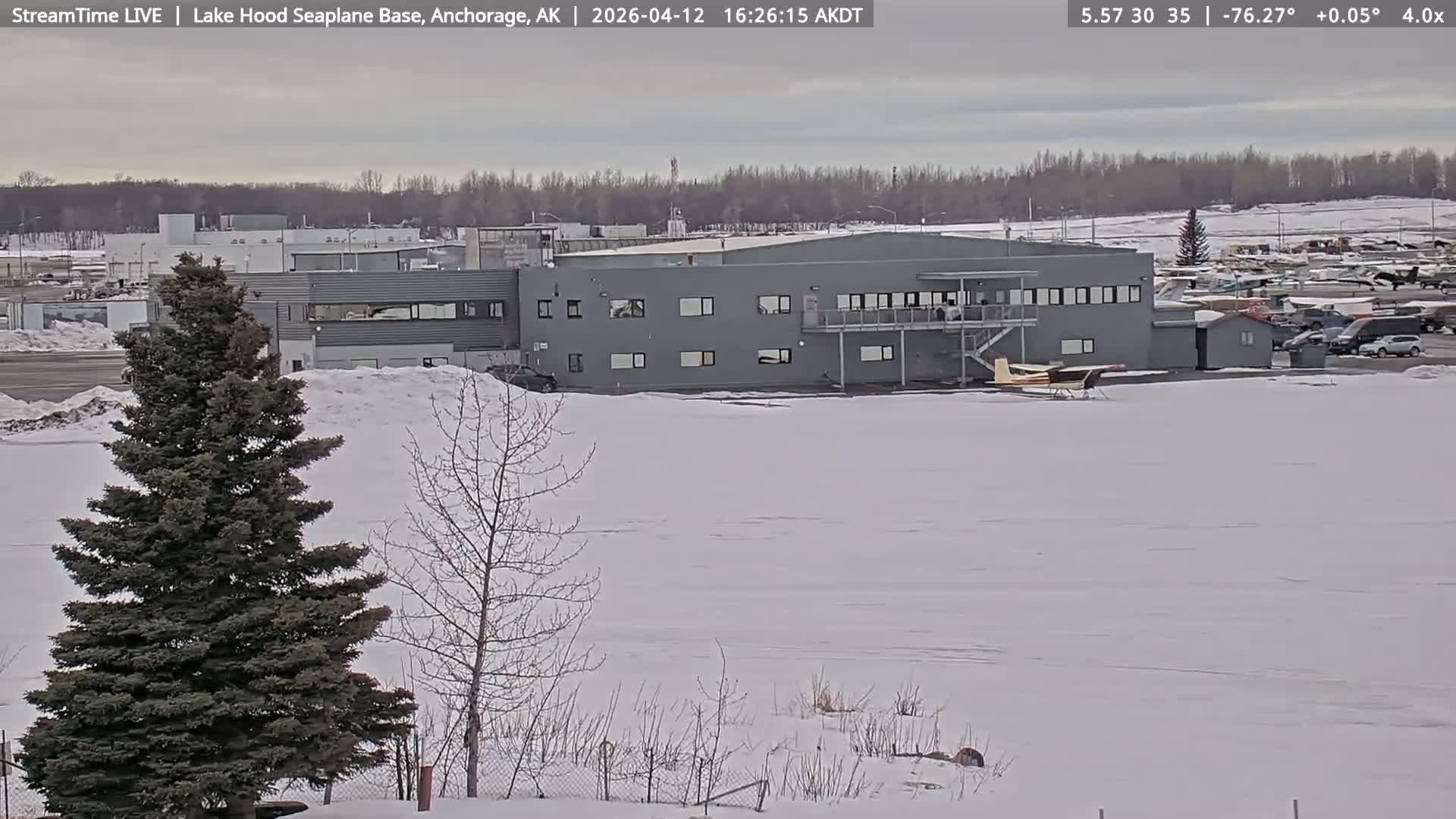 Anchorage, Lake Hood Seaplane Base / Ted Stevens International Airport Live Cam ANC / PANC - Turnagain, Anchorage, Alaska, USA
