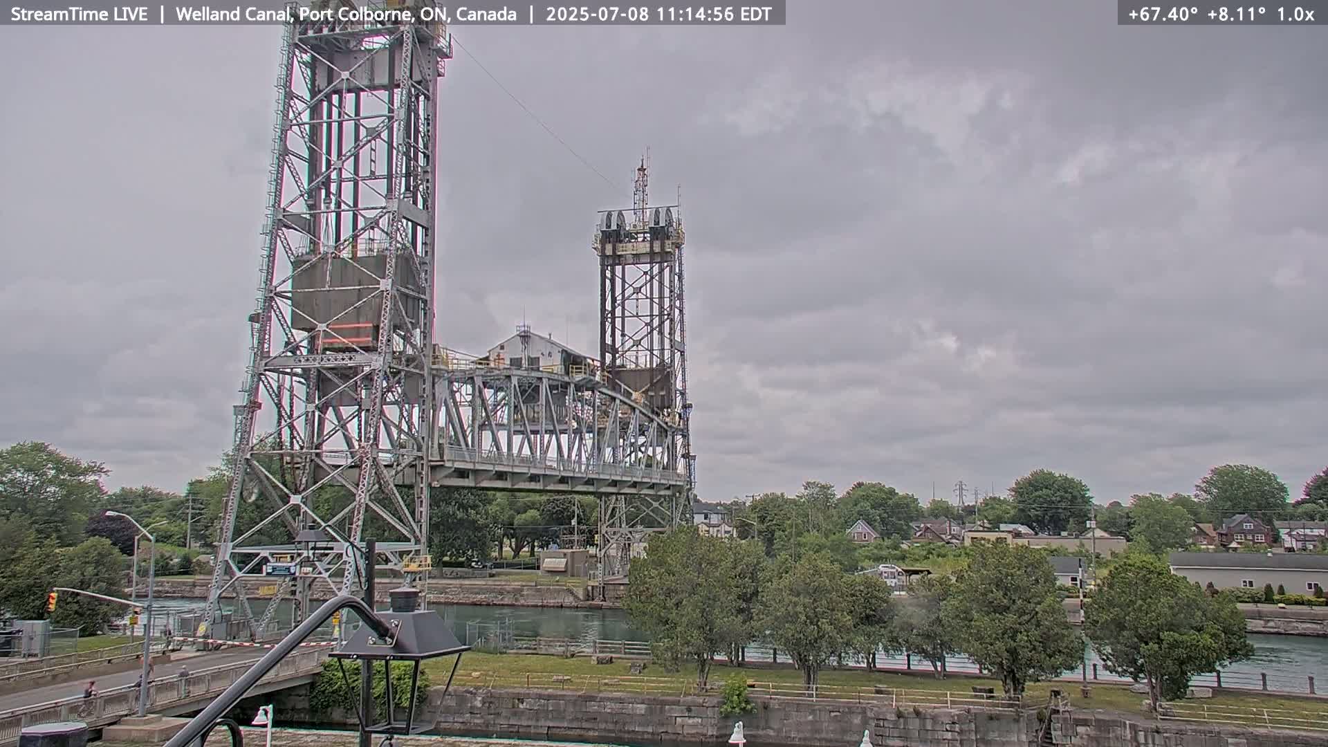 Port Colborne City, Welland Canal & Bridge 21 Live Cam - Port Colborne, Niagara, Ontario, Canada