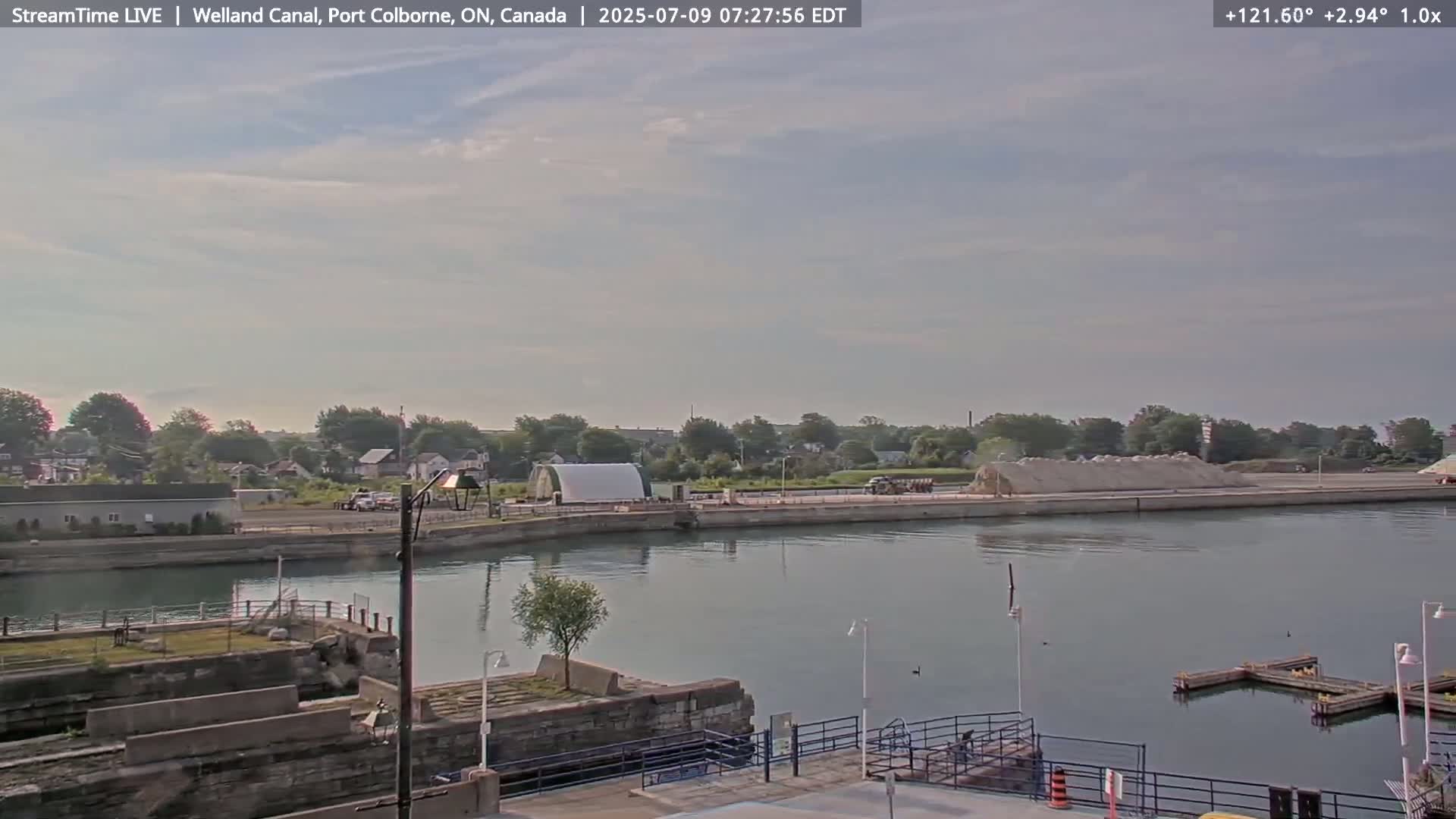 Port Colborne City, Welland Canal & Bridge 21 Live Cam - Port Colborne, Niagara, Ontario, Canada