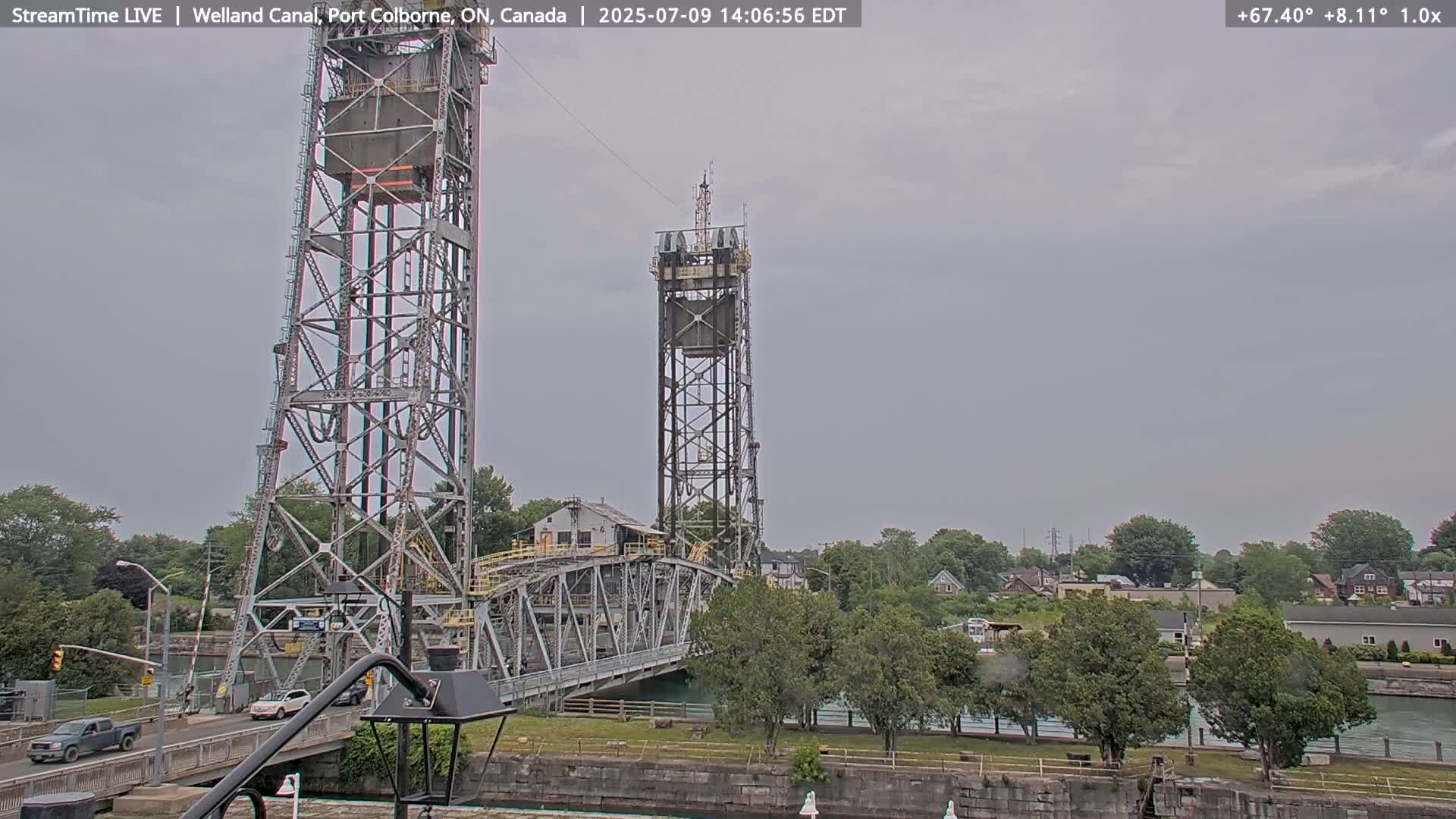 Port Colborne City, Welland Canal & Bridge 21 Live Cam - Port Colborne, Niagara, Ontario, Canada