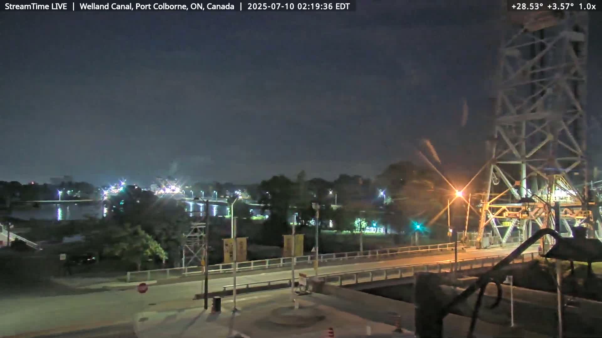 Port Colborne City, Welland Canal & Bridge 21 Live Cam - Port Colborne, Niagara, Ontario, Canada