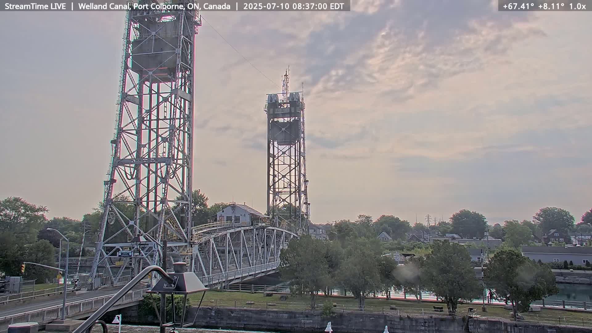 Port Colborne City, Welland Canal & Bridge 21 Live Cam - Port Colborne, Niagara, Ontario, Canada
