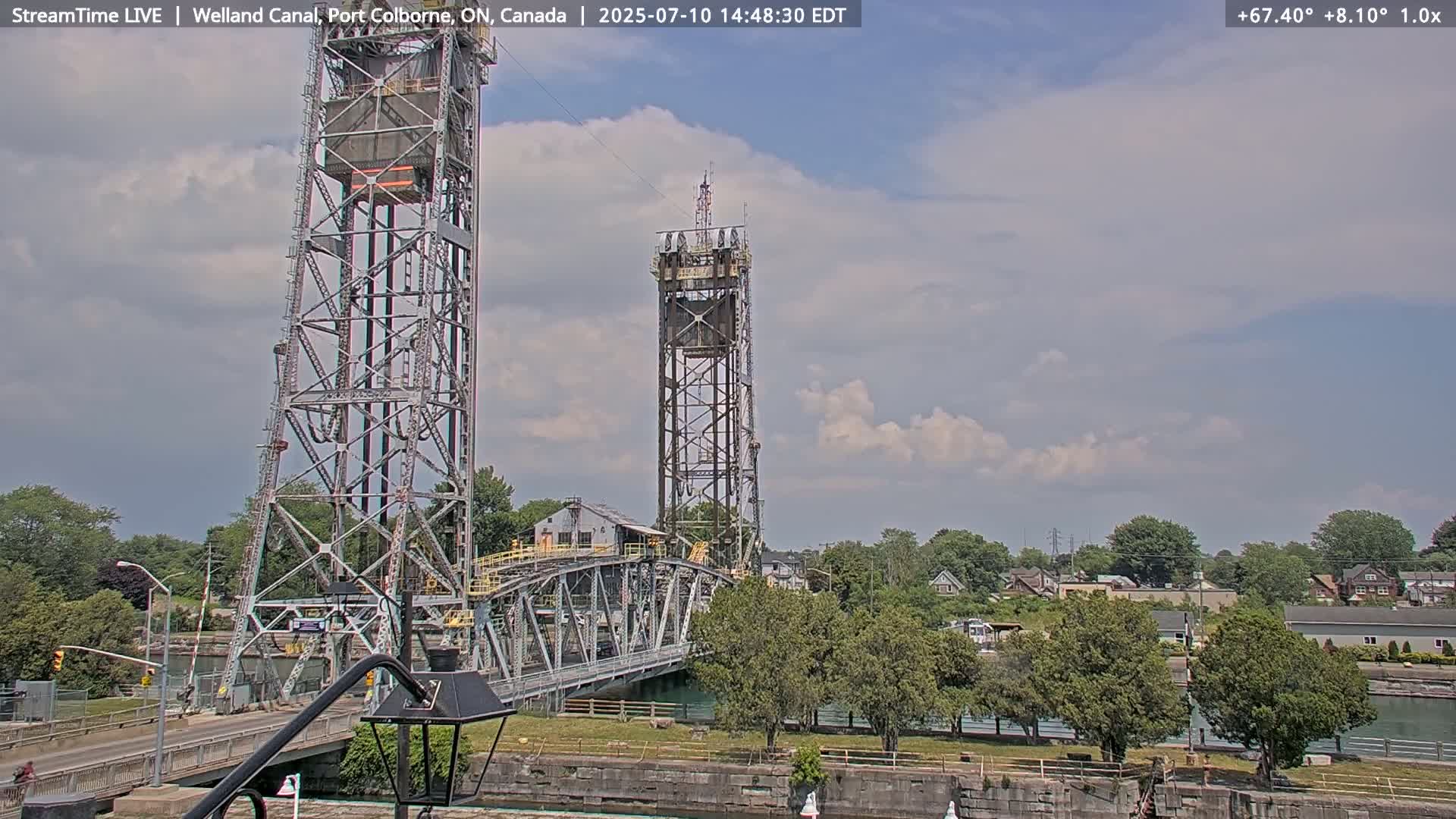 Port Colborne City, Welland Canal & Bridge 21 Live Cam - Port Colborne, Niagara, Ontario, Canada