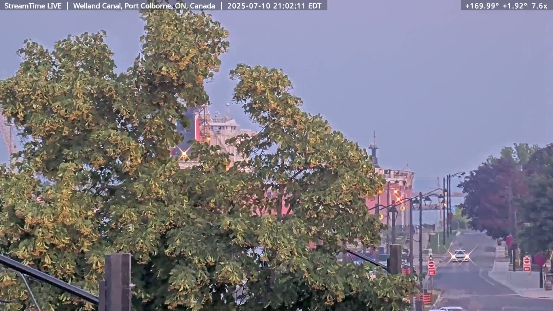 Port Colborne City, Welland Canal & Bridge 21 Live Cam - Port Colborne, Niagara, Ontario, Canada
