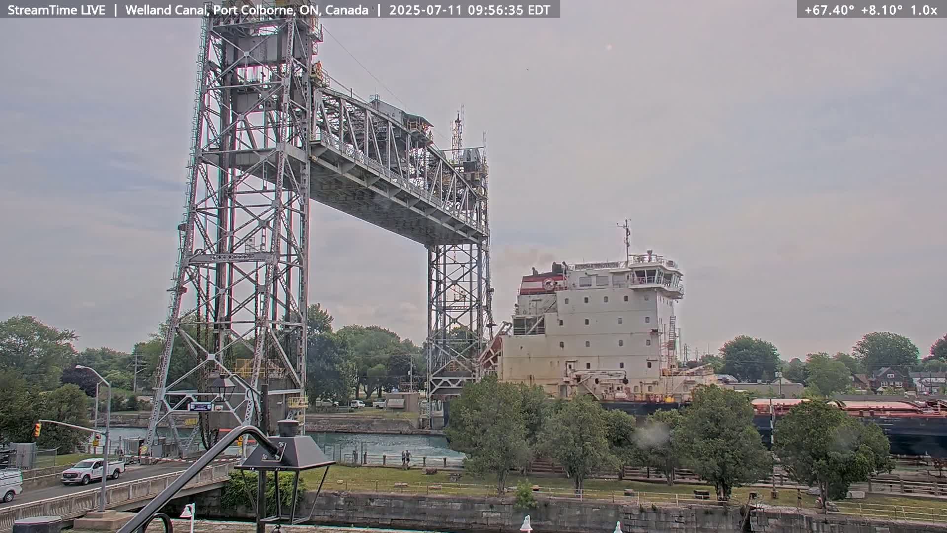 Port Colborne City, Welland Canal & Bridge 21 Live Cam - Port Colborne, Niagara, Ontario, Canada