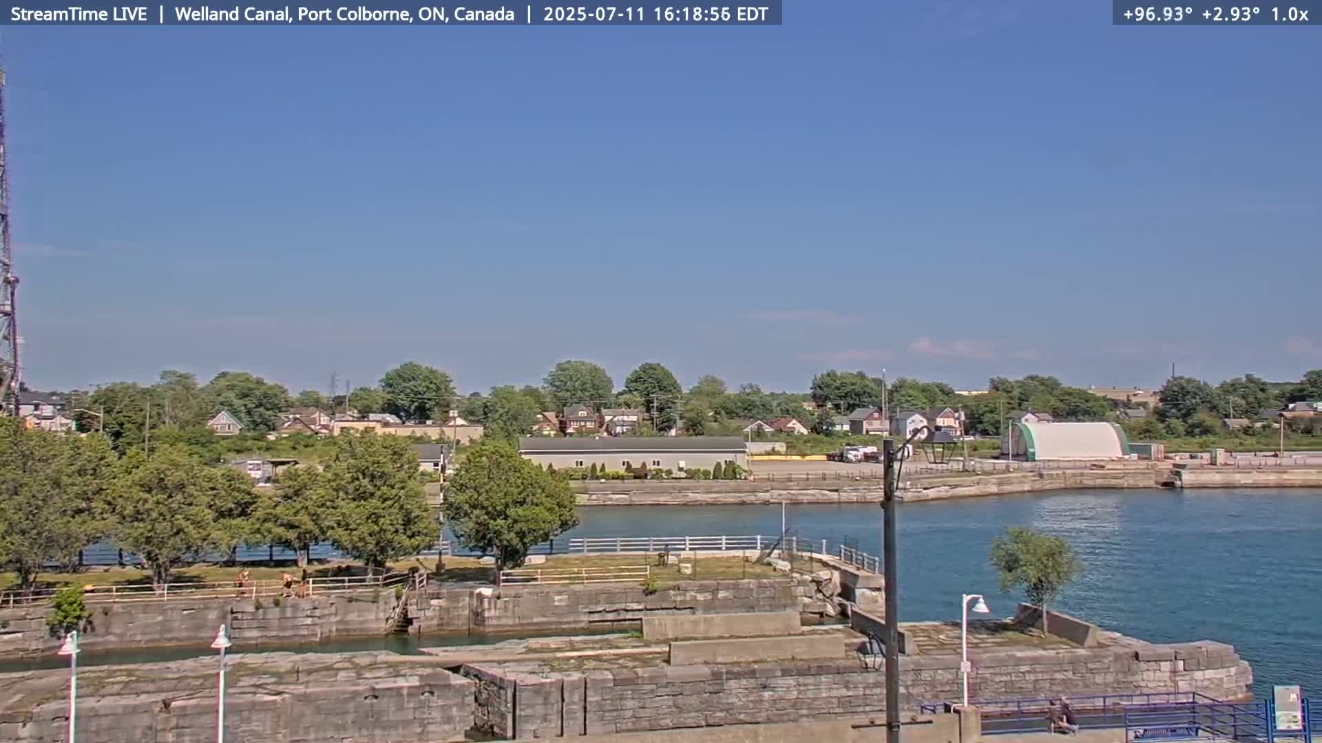 Port Colborne City, Welland Canal & Bridge 21 Live Cam - Port Colborne, Niagara, Ontario, Canada