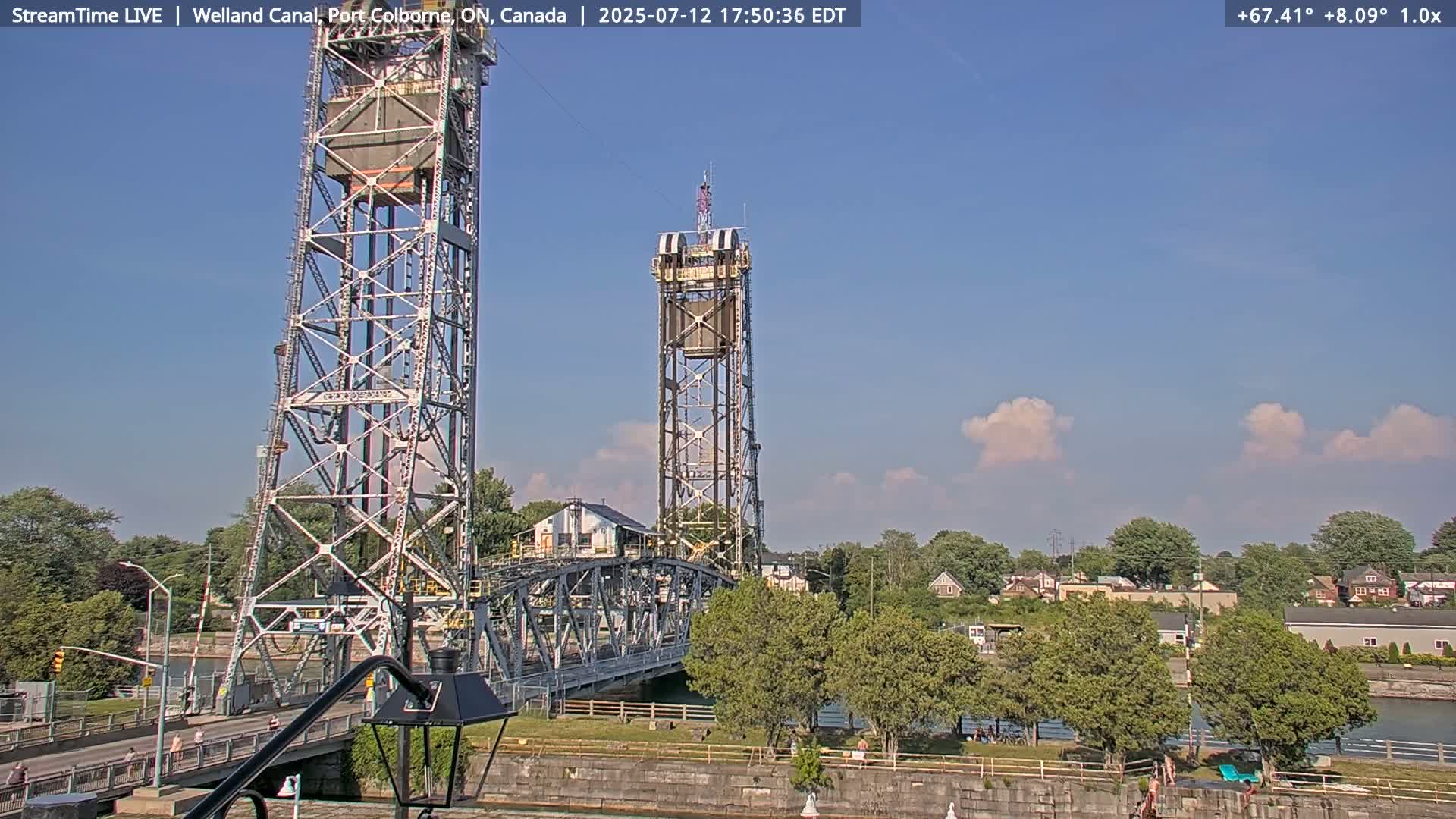 Port Colborne City, Welland Canal & Bridge 21 Live Cam - Port Colborne, Niagara, Ontario, Canada