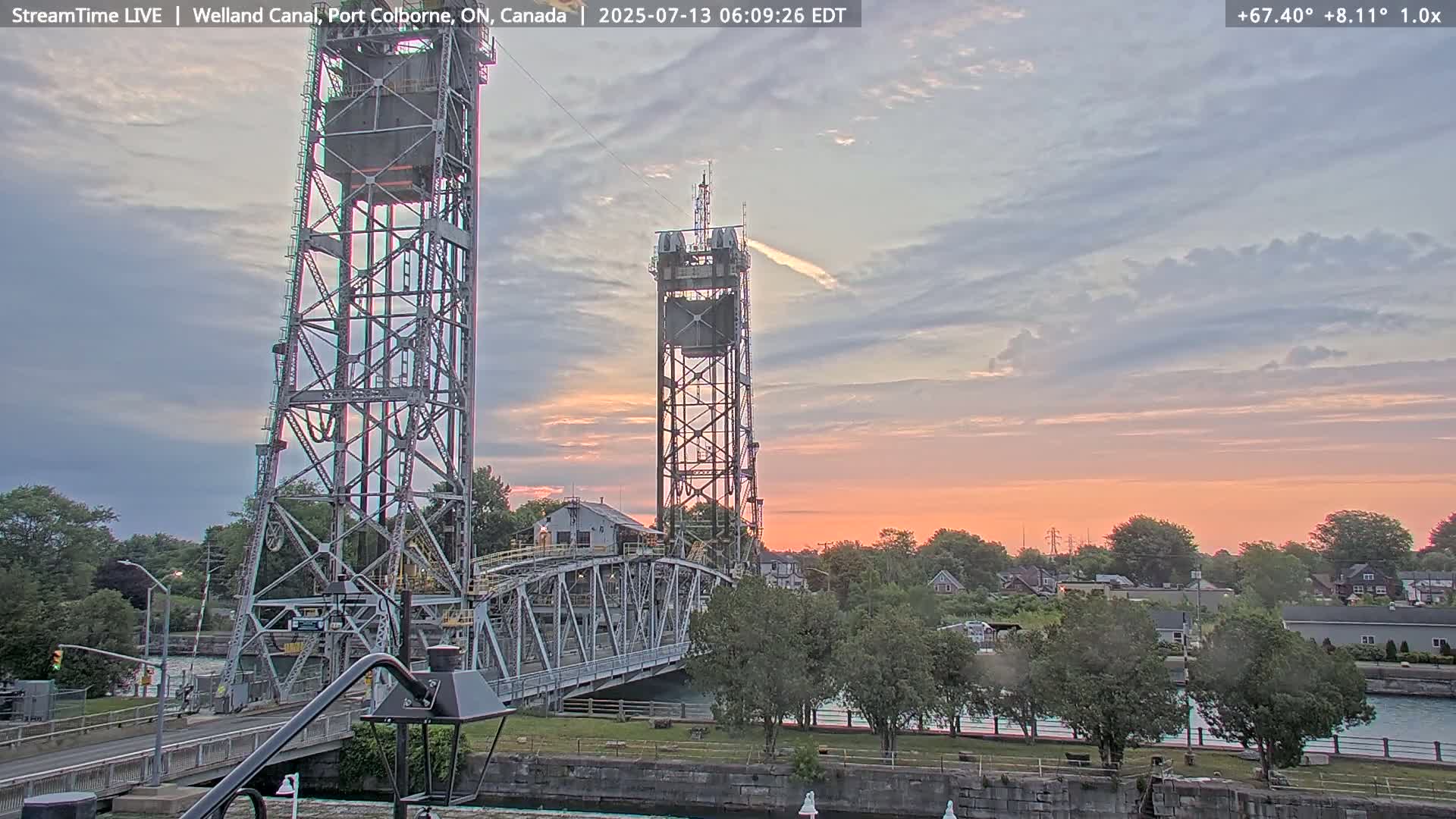 Port Colborne City, Welland Canal & Bridge 21 Live Cam - Port Colborne, Niagara, Ontario, Canada