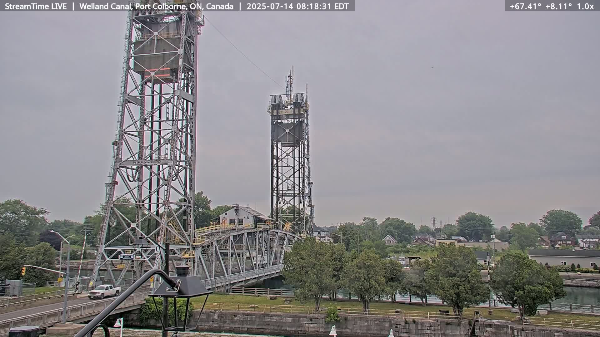 Port Colborne City, Welland Canal & Bridge 21 Live Cam - Port Colborne, Niagara, Ontario, Canada