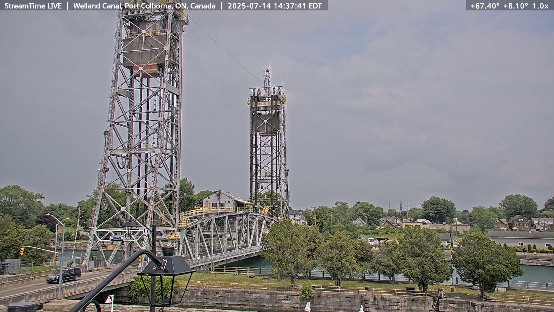Port Colborne City, Welland Canal & Bridge 21 Live Cam - Port Colborne, Niagara, Ontario, Canada