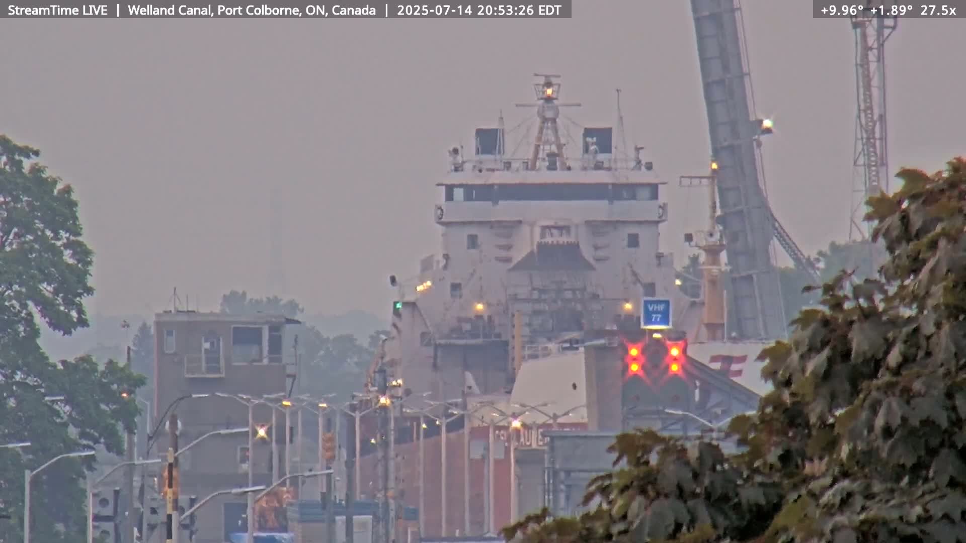 Port Colborne City, Welland Canal & Bridge 21 Live Cam - Port Colborne, Niagara, Ontario, Canada