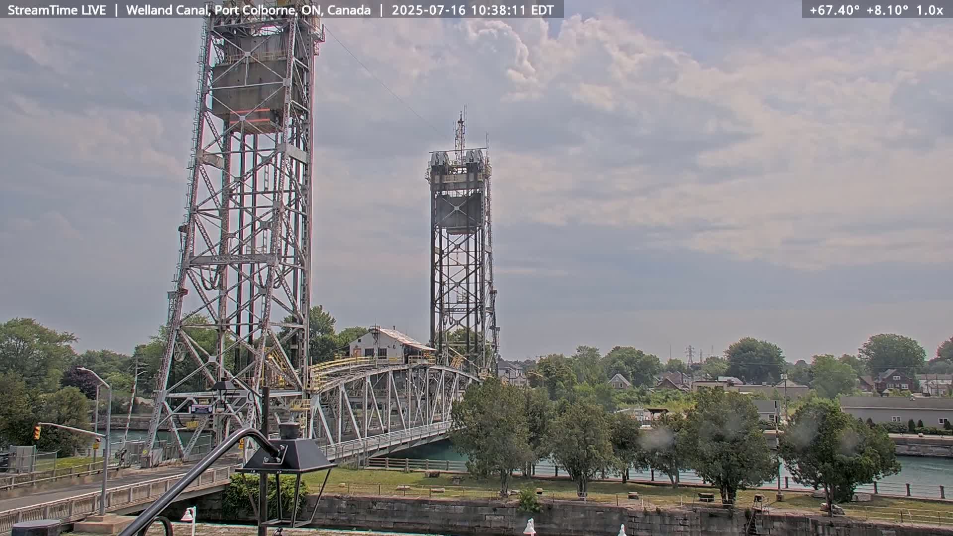 Port Colborne City, Welland Canal & Bridge 21 Live Cam - Port Colborne, Niagara, Ontario, Canada
