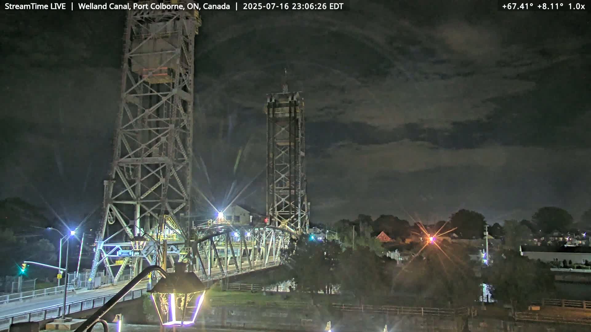Port Colborne City, Welland Canal & Bridge 21 Live Cam - Port Colborne, Niagara, Ontario, Canada
