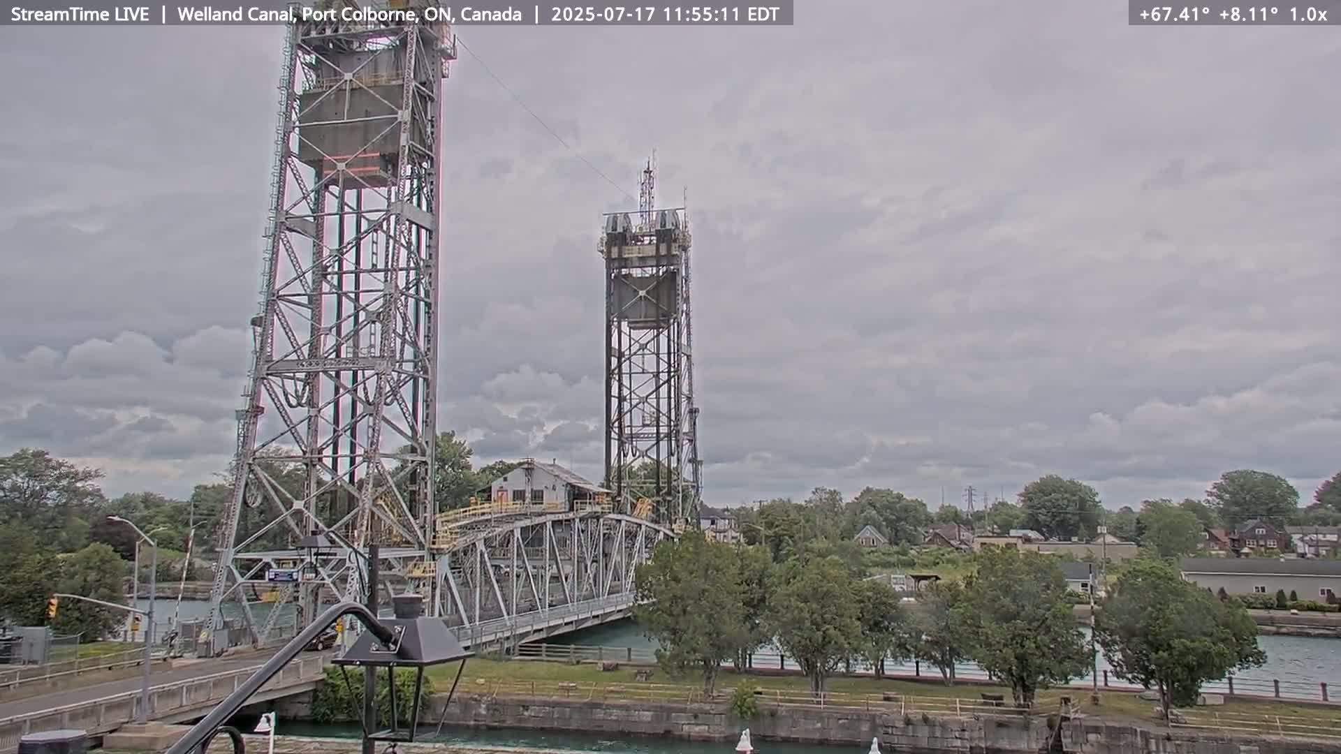 Port Colborne City, Welland Canal & Bridge 21 Live Cam - Port Colborne, Niagara, Ontario, Canada