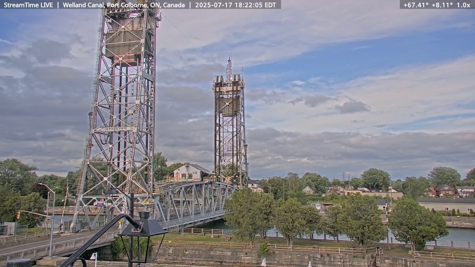 Port Colborne City, Welland Canal & Bridge 21 Live Cam - Port Colborne, Niagara, Ontario, Canada