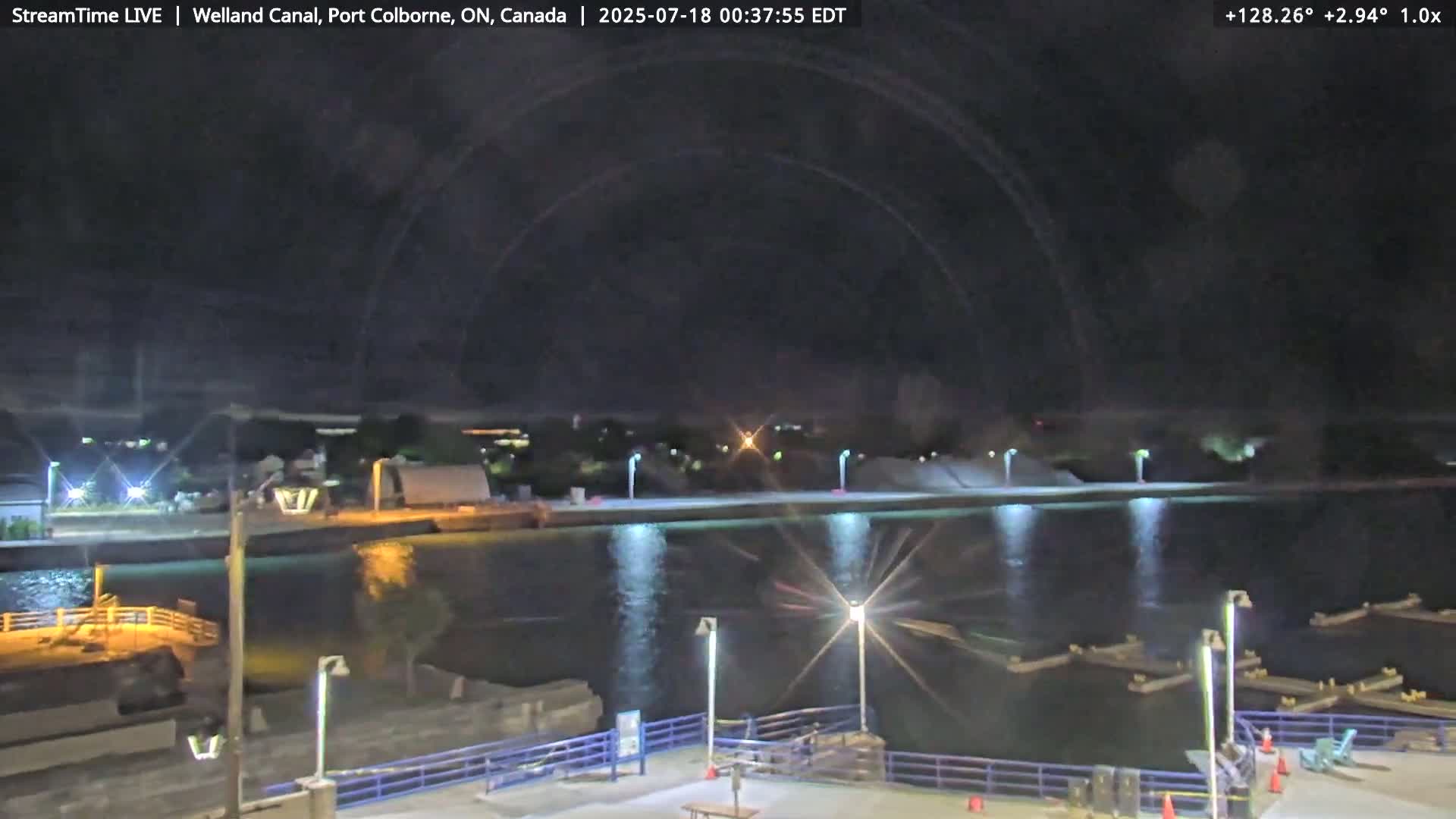 Port Colborne City, Welland Canal & Bridge 21 Live Cam - Port Colborne, Niagara, Ontario, Canada