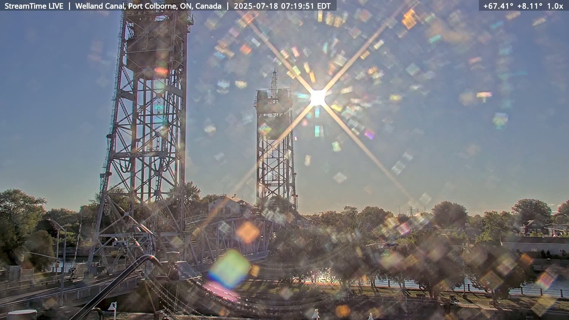 Port Colborne City, Welland Canal & Bridge 21 Live Cam - Port Colborne, Niagara, Ontario, Canada