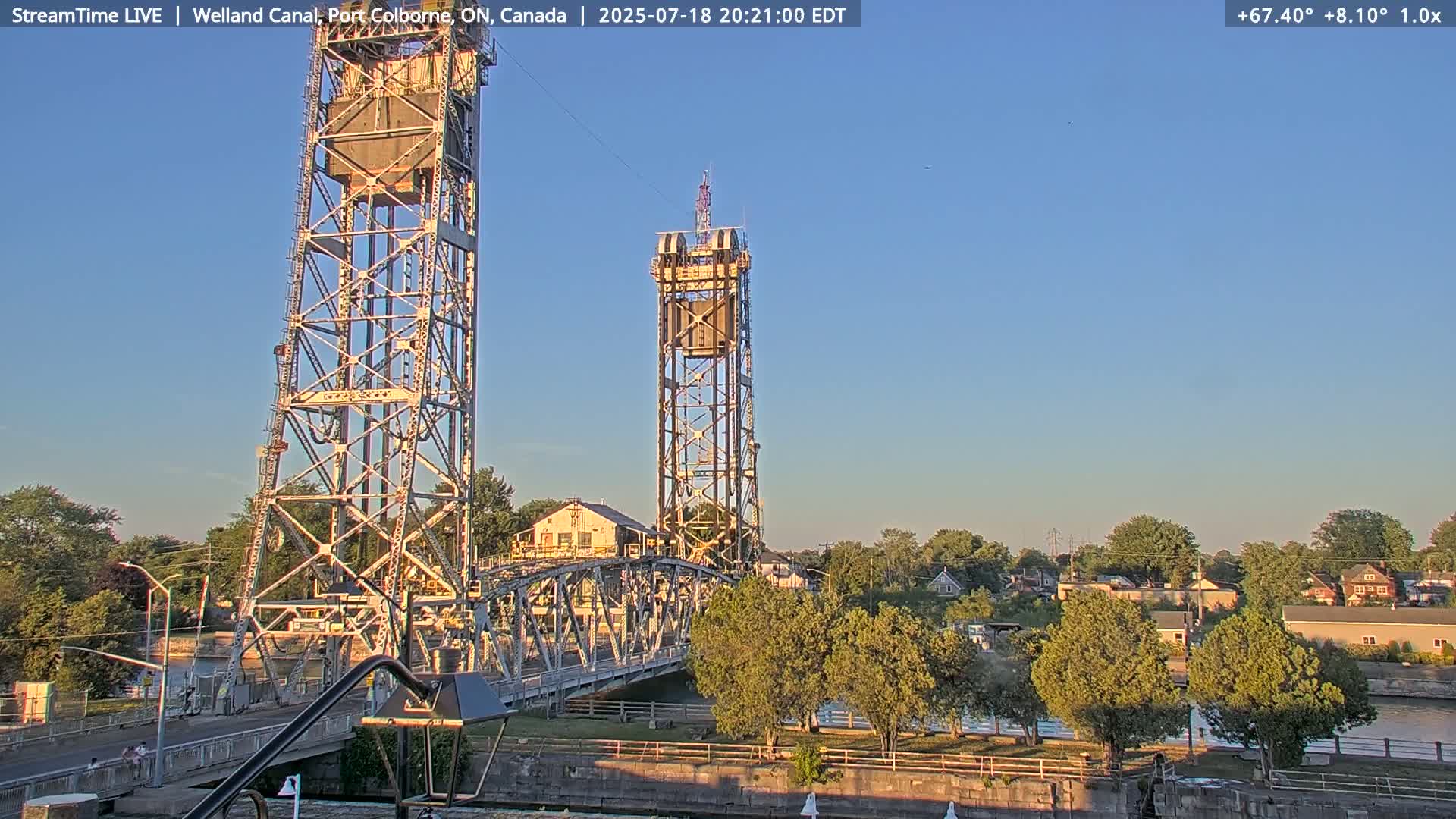 Port Colborne City, Welland Canal & Bridge 21 Live Cam - Port Colborne, Niagara, Ontario, Canada