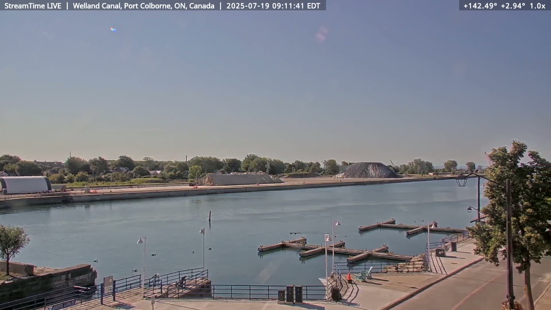 Port Colborne City, Welland Canal & Bridge 21 Live Cam - Port Colborne, Niagara, Ontario, Canada