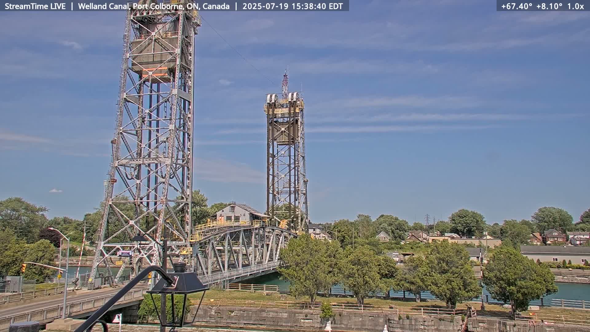Port Colborne City, Welland Canal & Bridge 21 Live Cam - Port Colborne, Niagara, Ontario, Canada
