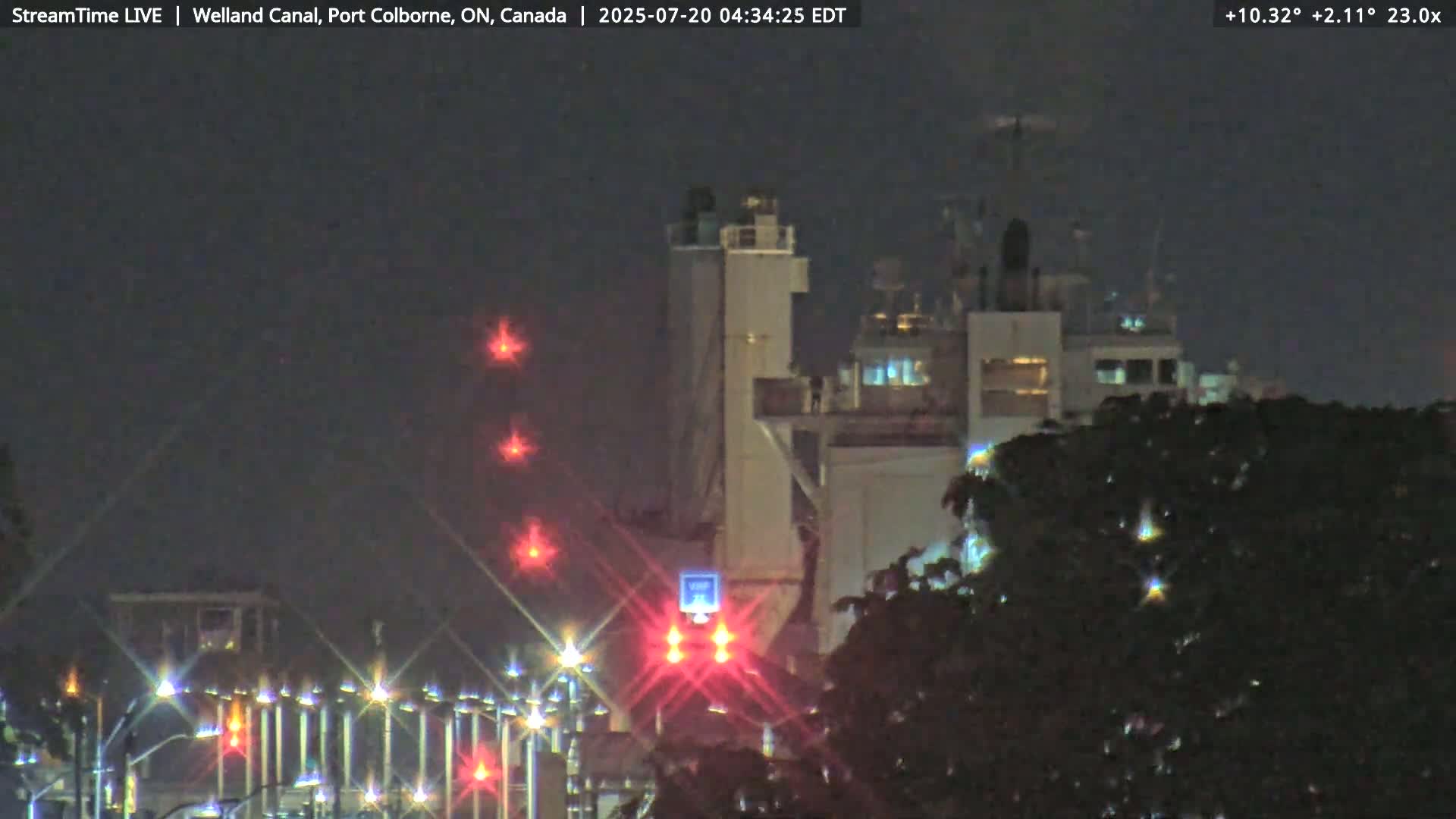 Port Colborne City, Welland Canal & Bridge 21 Live Cam - Port Colborne, Niagara, Ontario, Canada
